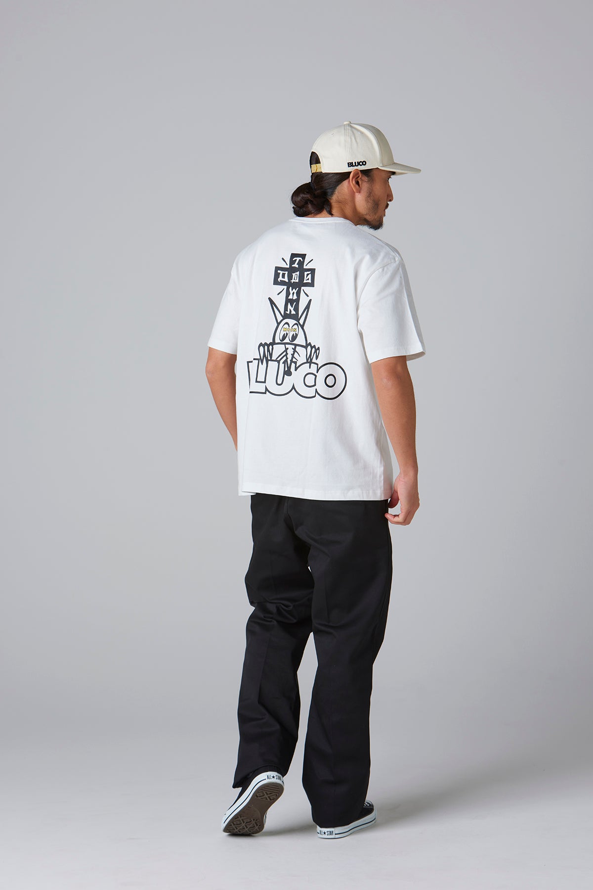 (MOONEYES x DOGTOWN x BLUCO) ポケットTシャツ - Logo-