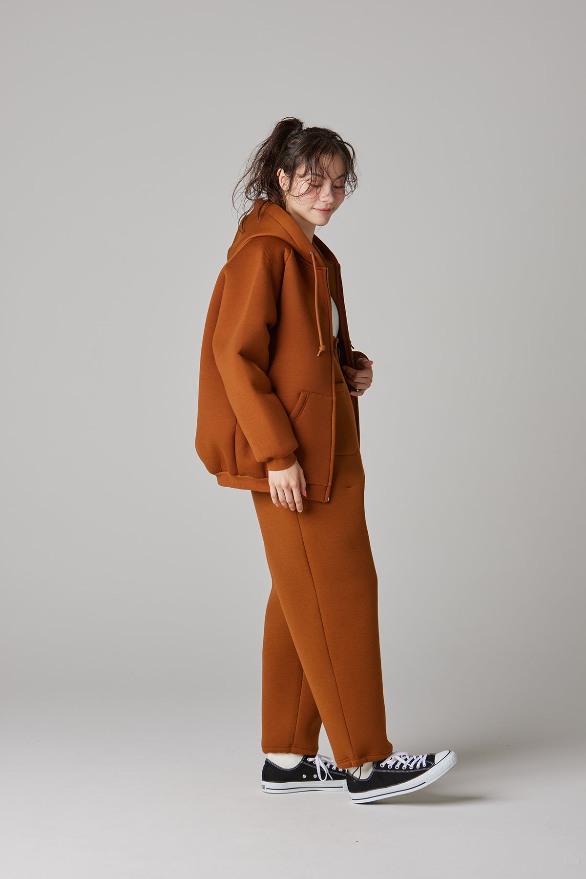 BONDING KNIT ZIP HOODIE