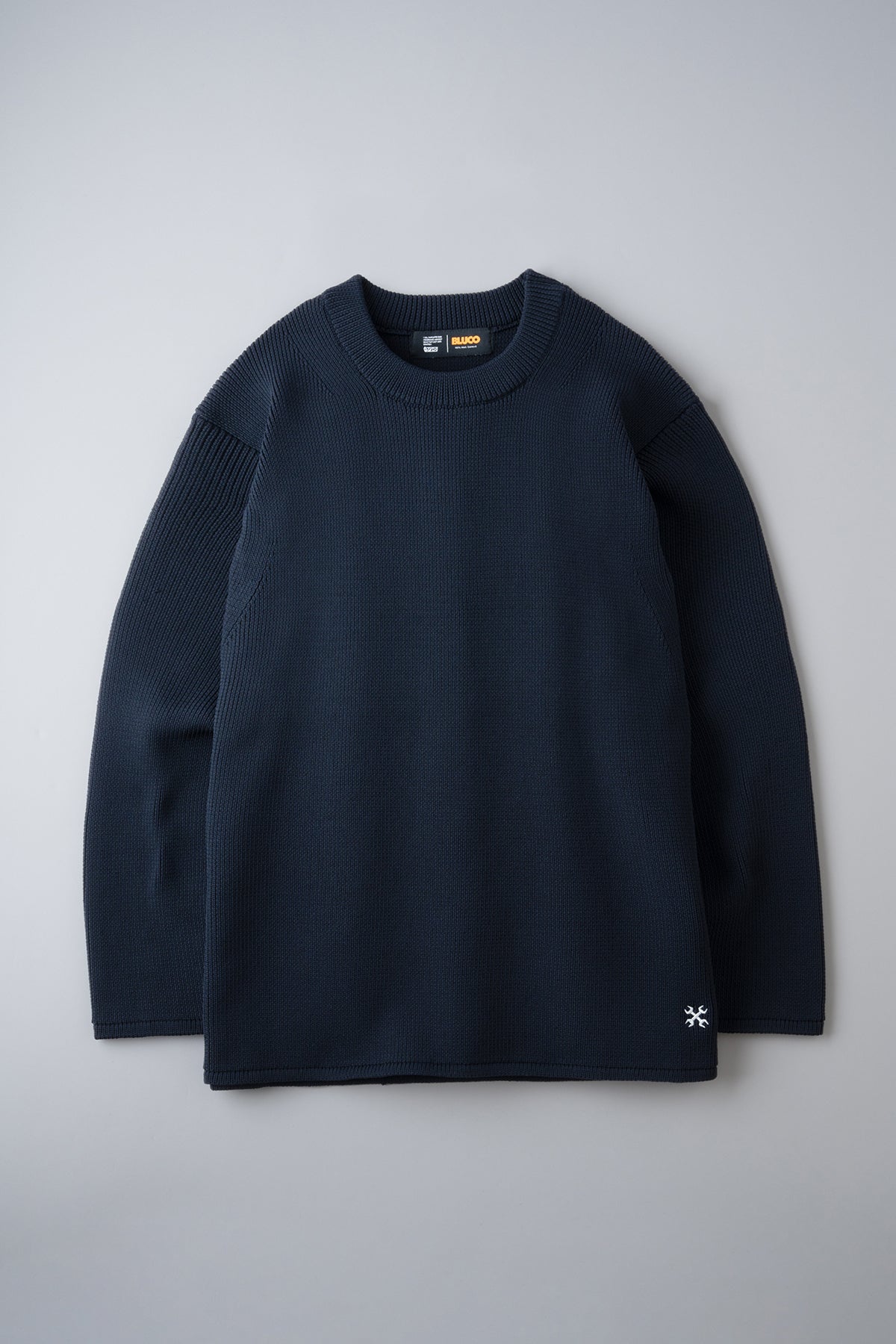 CREW NECK RIB KNIT SWEATER