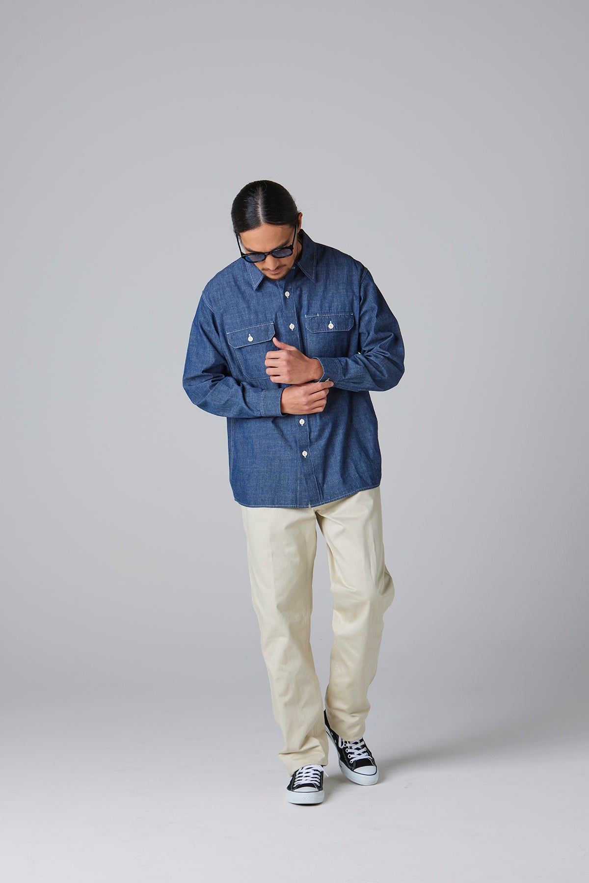 シャンブレーワークシャツ L/S