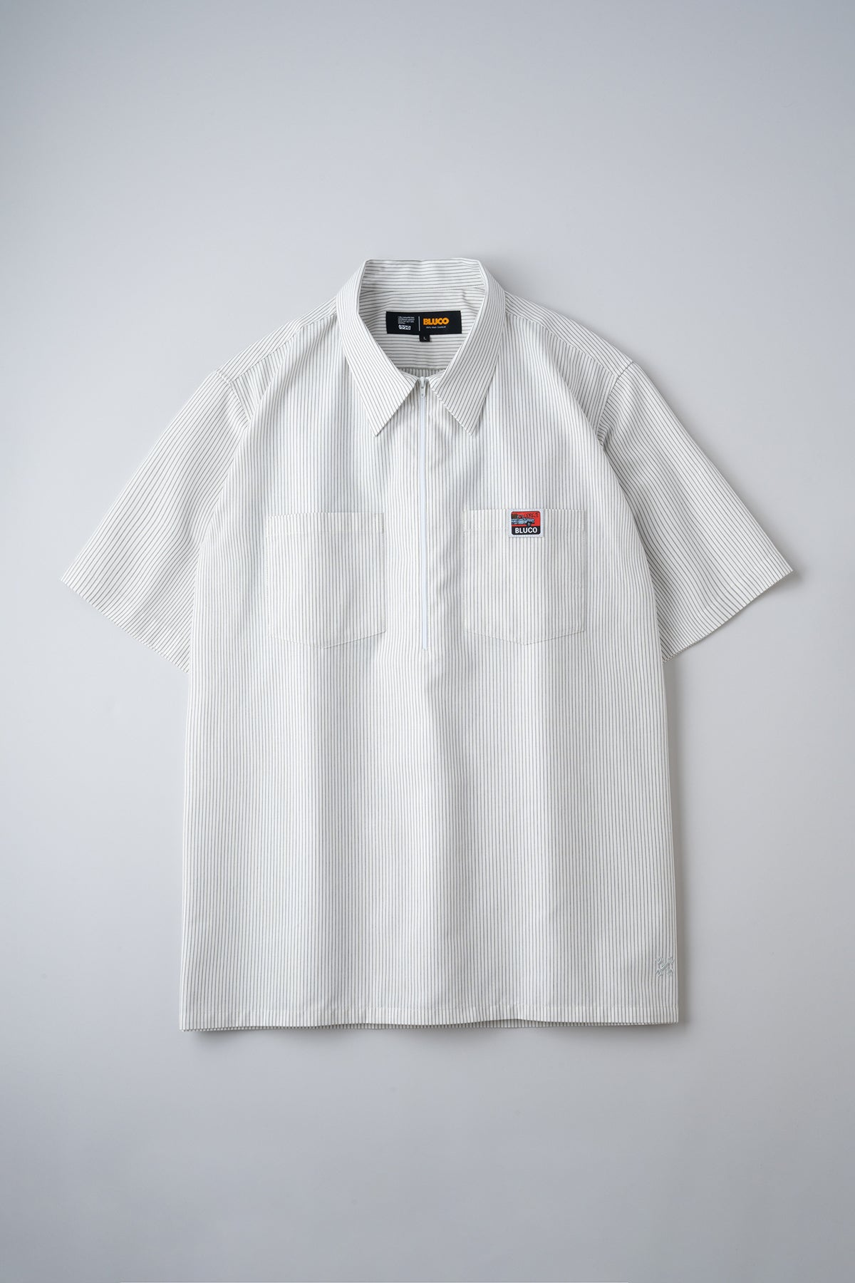 PULLOVER STRIPE WORK SHIRT S/S