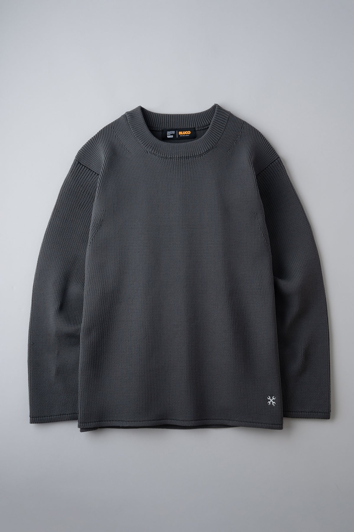CREW NECK RIB KNIT SWEATER