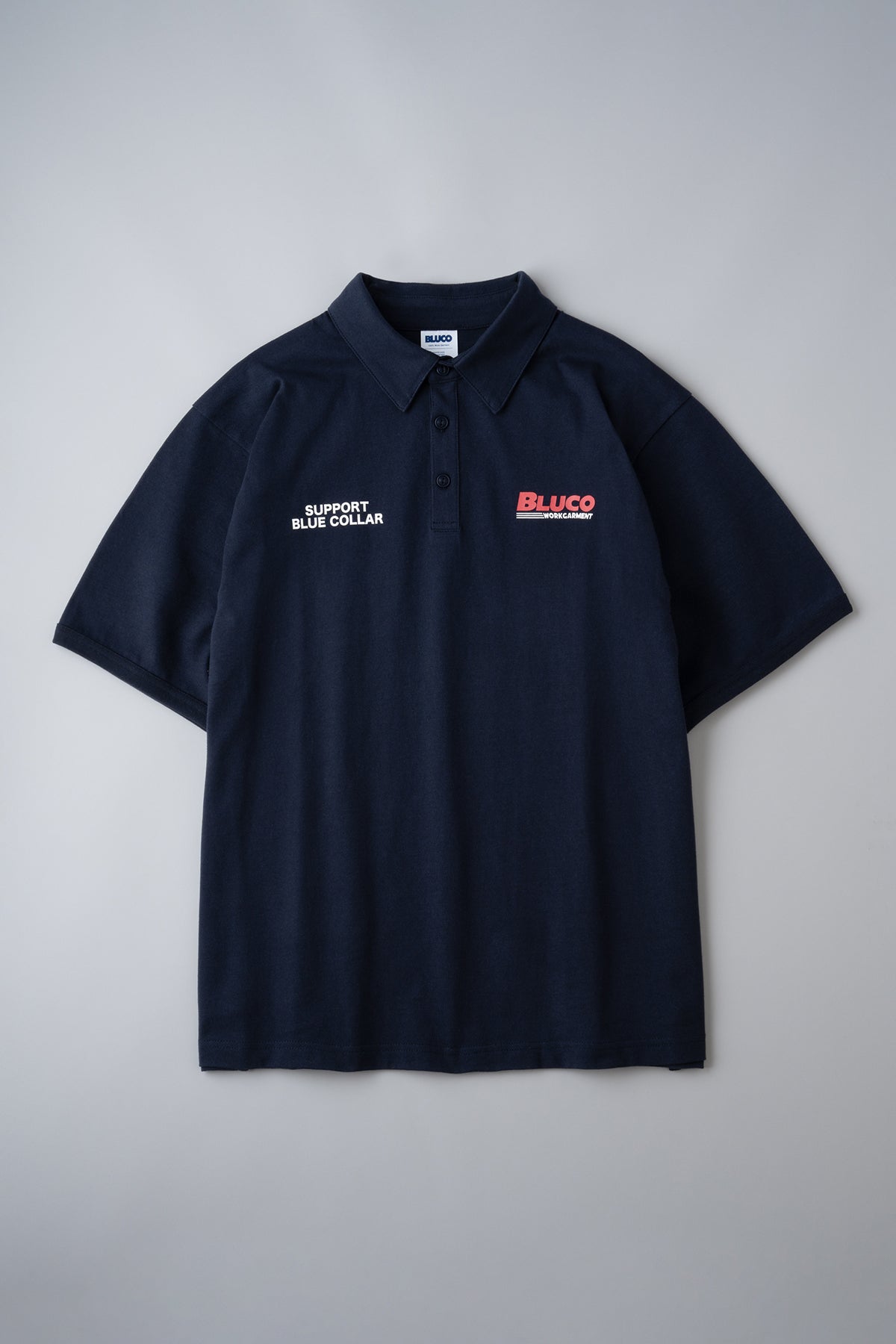 HEAVY DRY COTTON POLO NECK TEE -BWG-