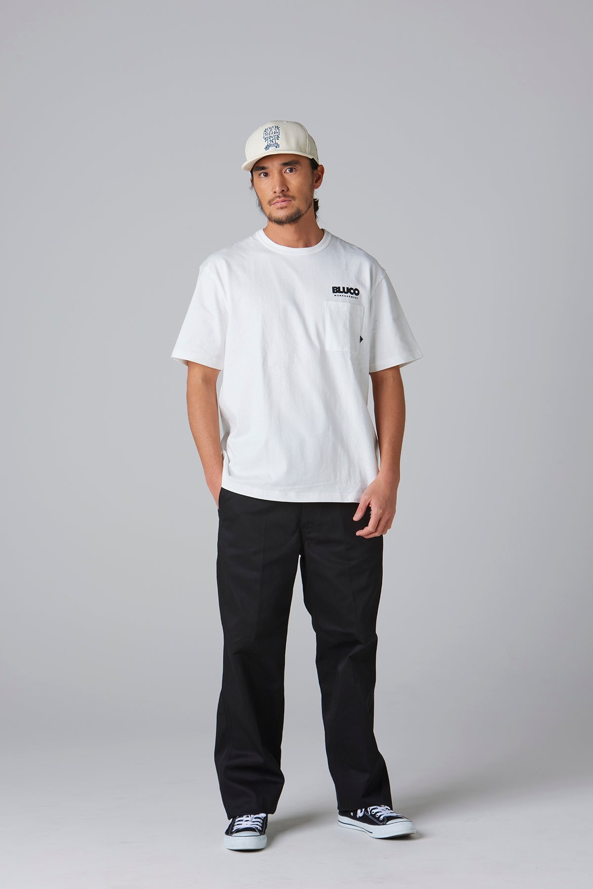 (MOONEYES x DOGTOWN x BLUCO) ポケットTシャツ - Logo-