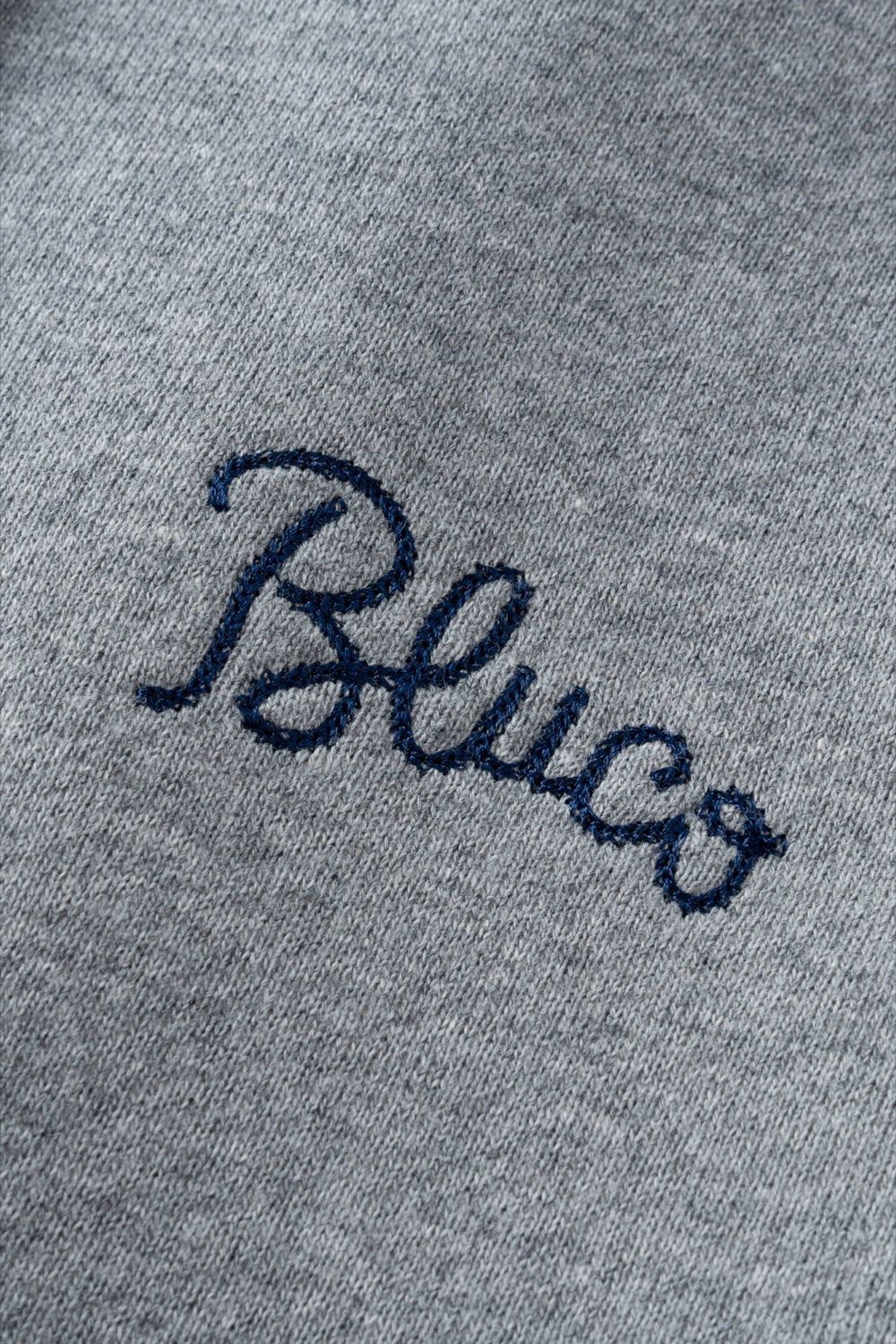 HEAVY PILE  SWEAT HALF ZIP HOODIE -EMB-