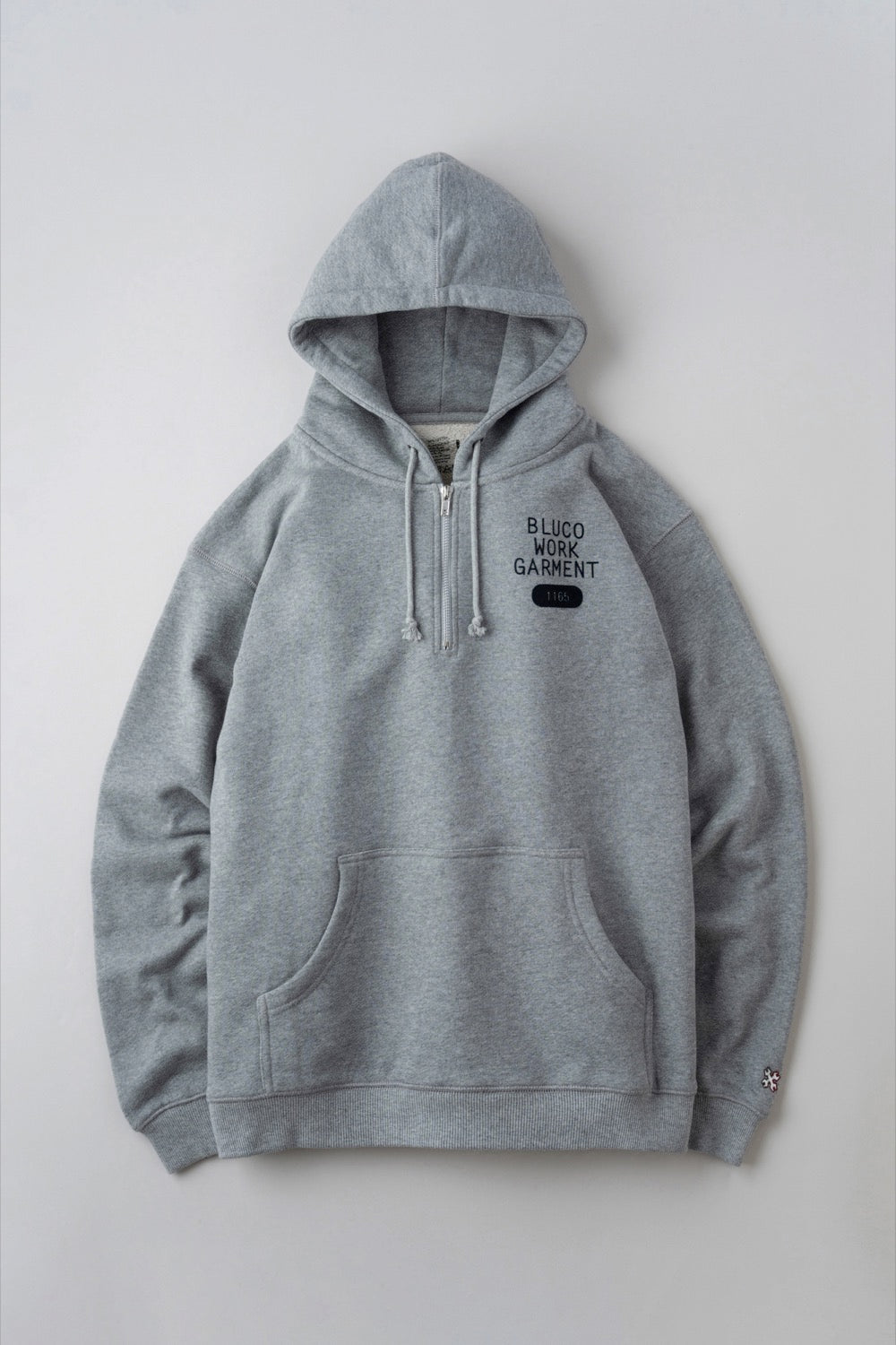 HEAVY PILE  SWEAT HALF ZIP HOODIE -1165-