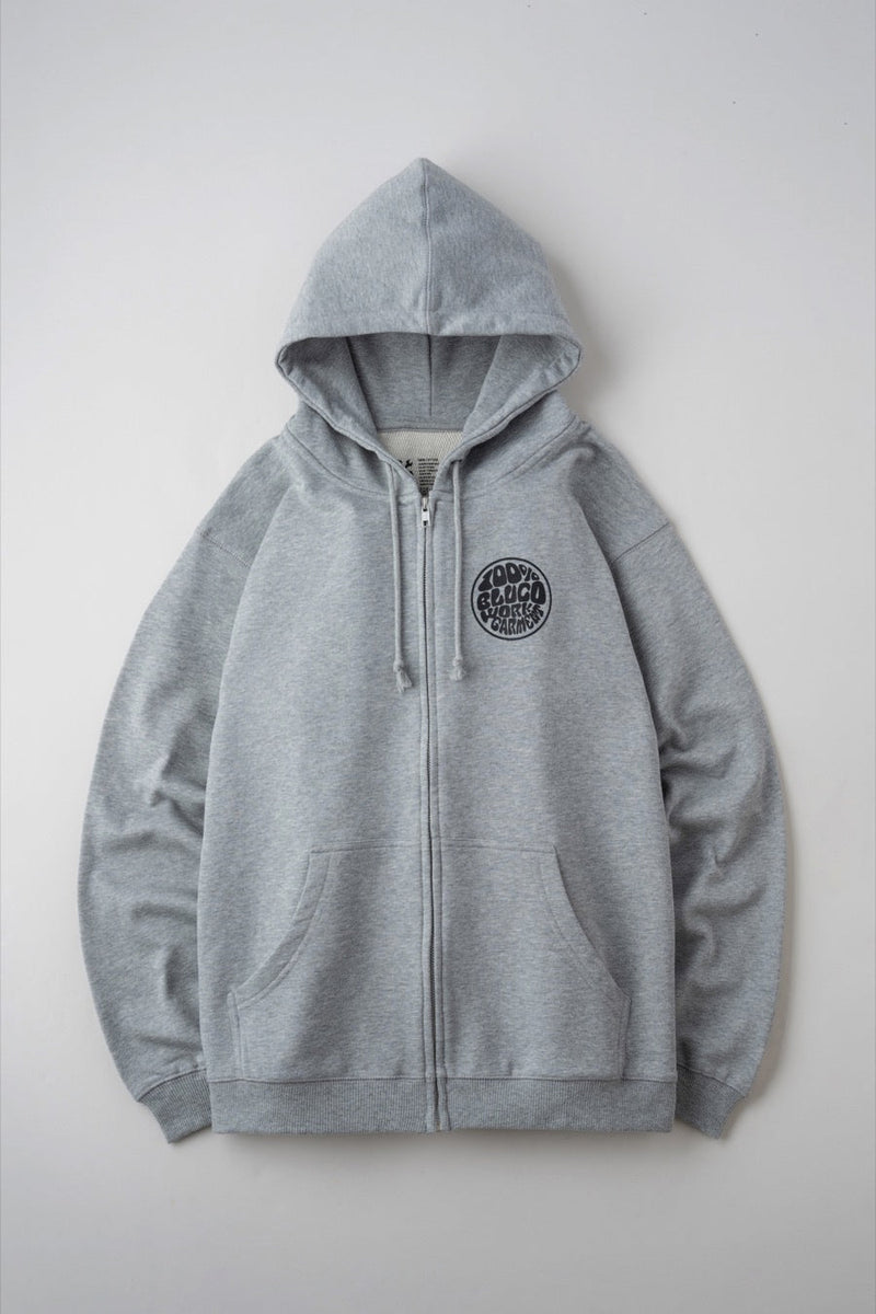 LIGHT PILE SWEAT ZIP HOODIE  -Stamp-