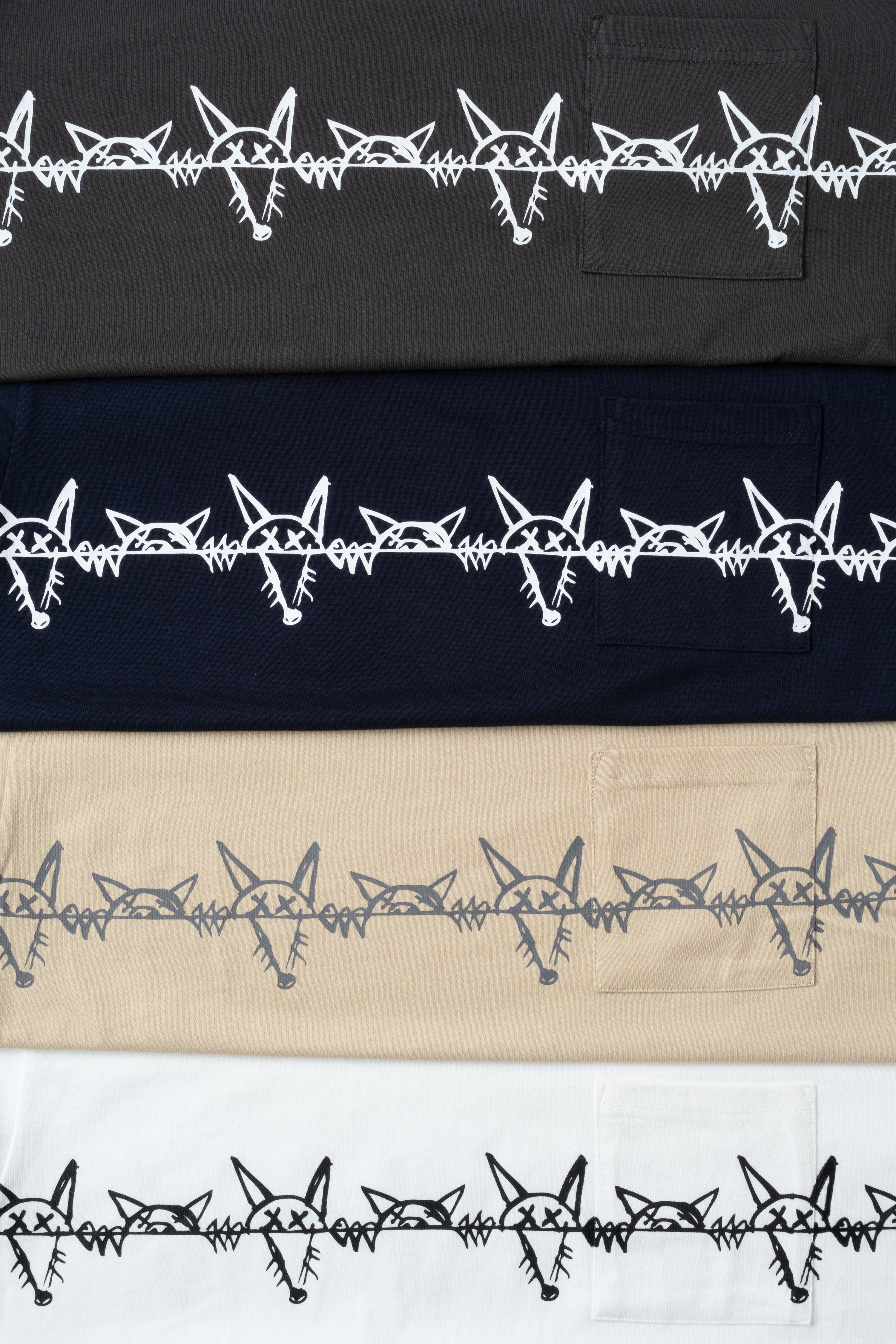 (DOGTOWN×BLUCO) ポケットTシャツ -Rat&Pig-