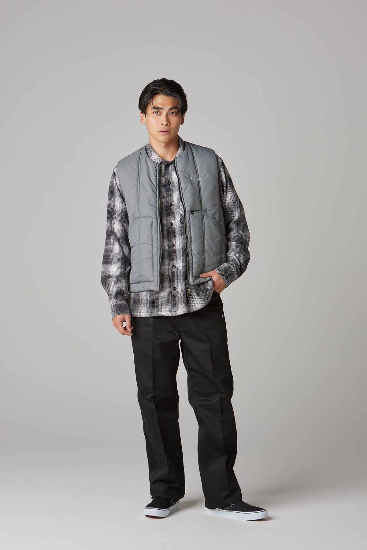 CREW NECK QUILTING VEST