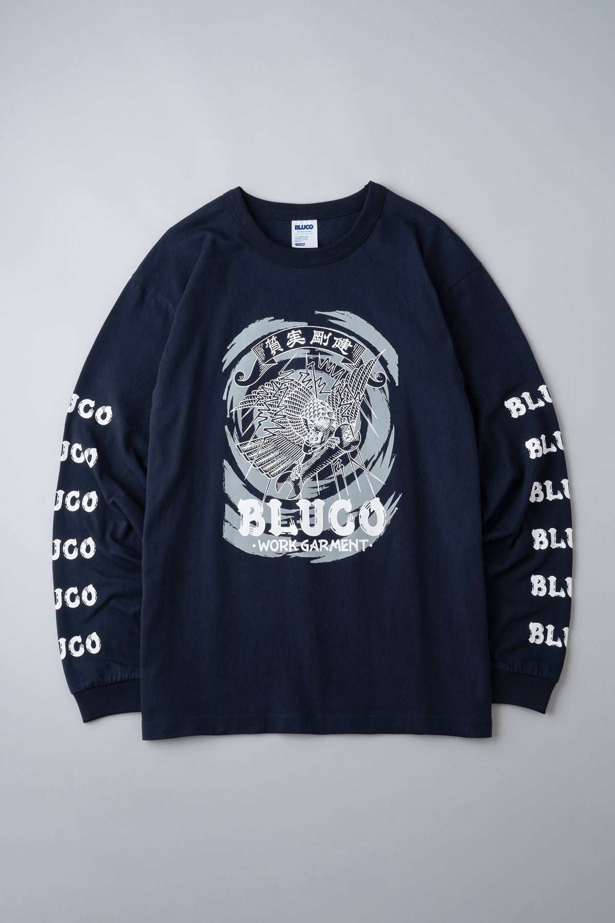 HEAVY DRY COTTON PRINT L/S TEE -Artwork by 遊鷹-
