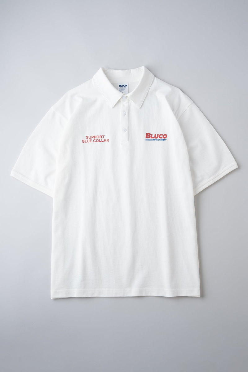 HEAVY DRY COTTON POLO NECK TEE -BWG-