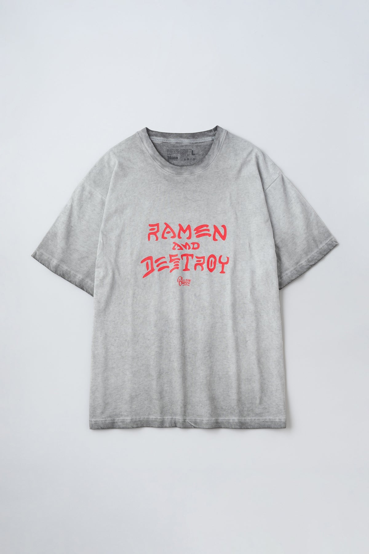 (RAMEN&DESTROY×BLUCO) ピグメントオーバーTシャツ