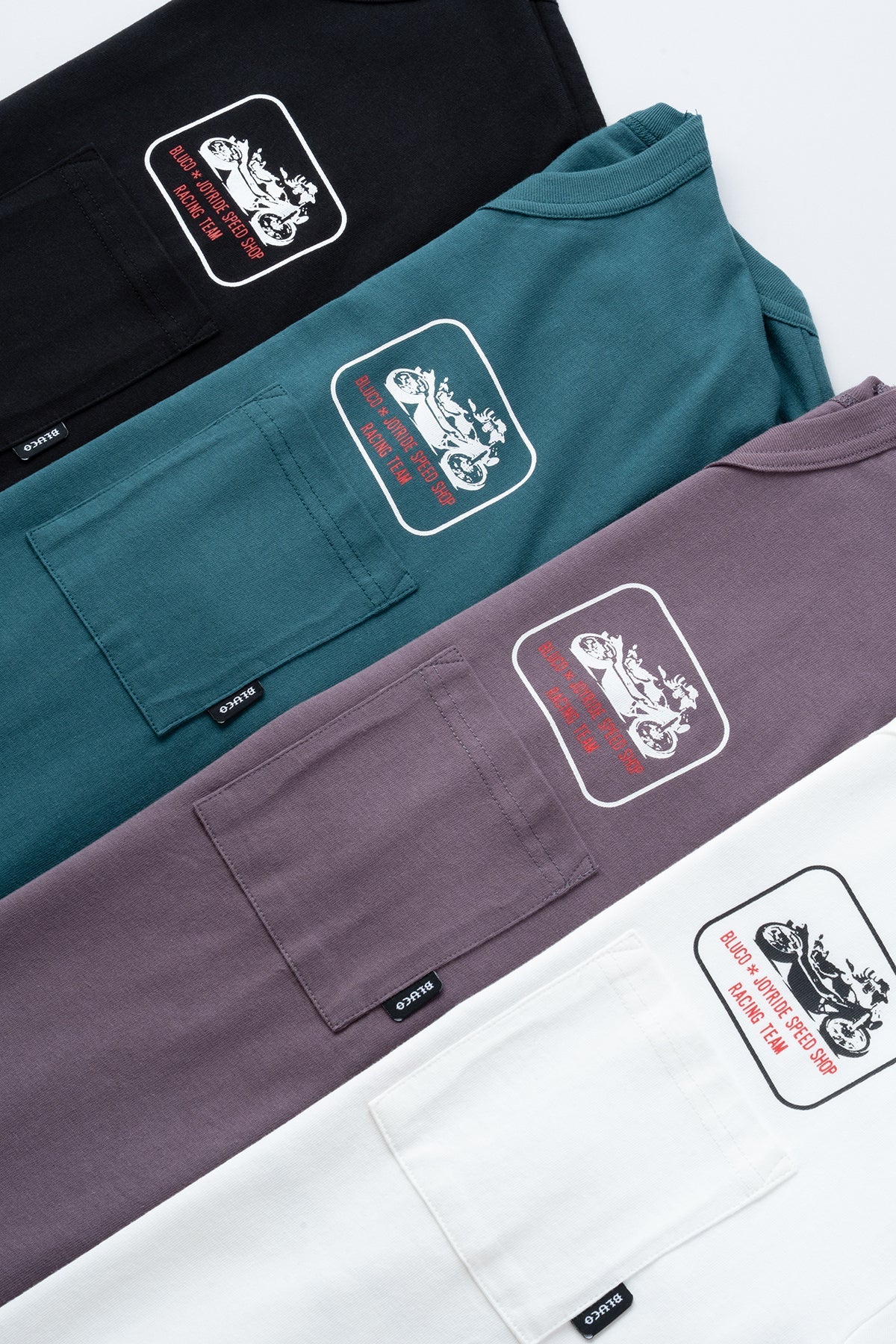 (JOYRIDE SPEED SHOP×BLUCO) ポケットTシャツ -Racing-