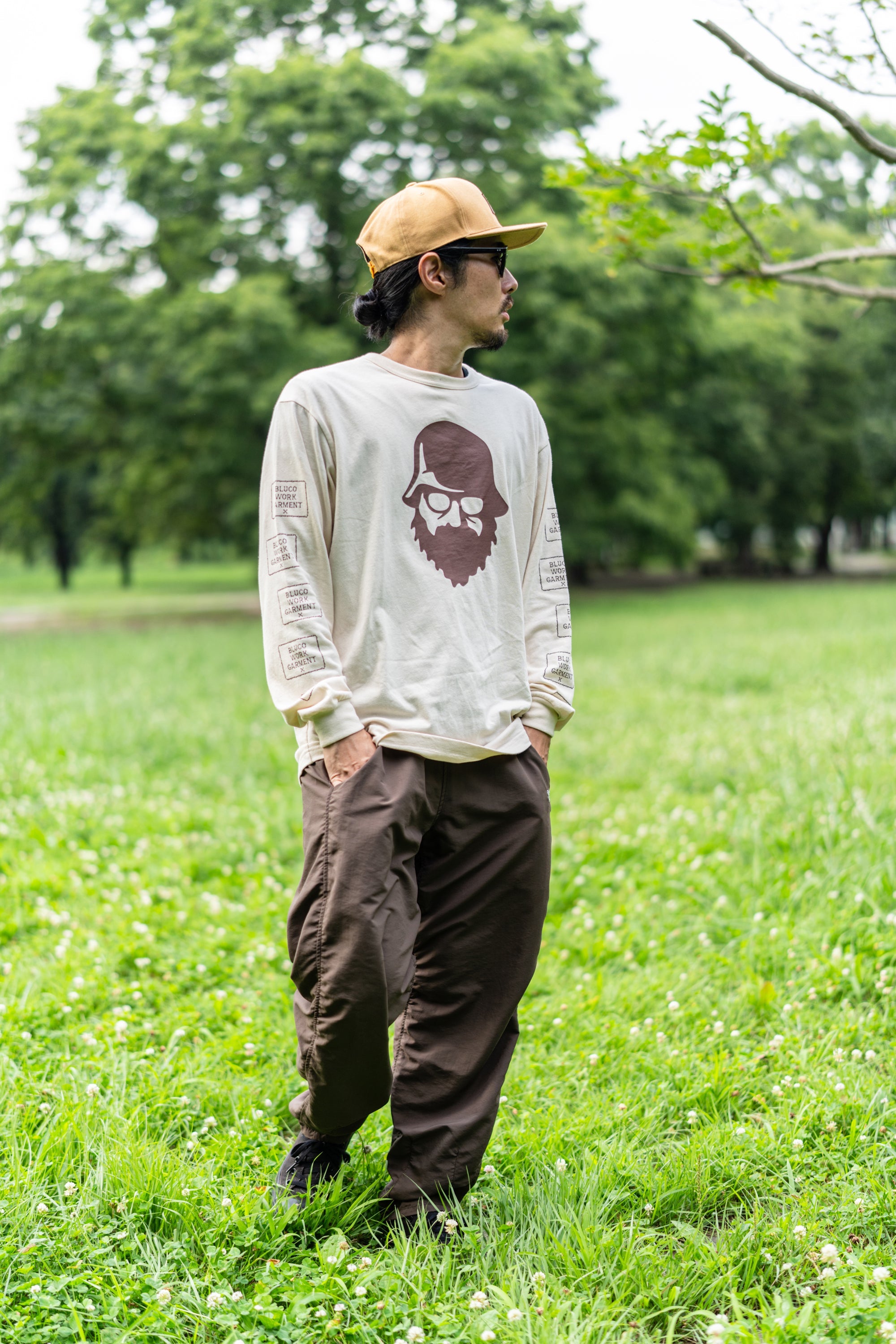 プリント L/S Tシャツ -Mr-