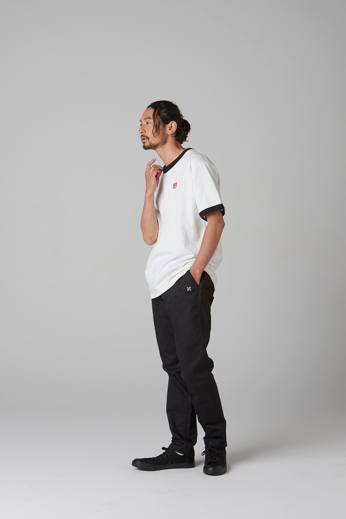 HEAVY DRY COTTON RINGER TEE -Champ-