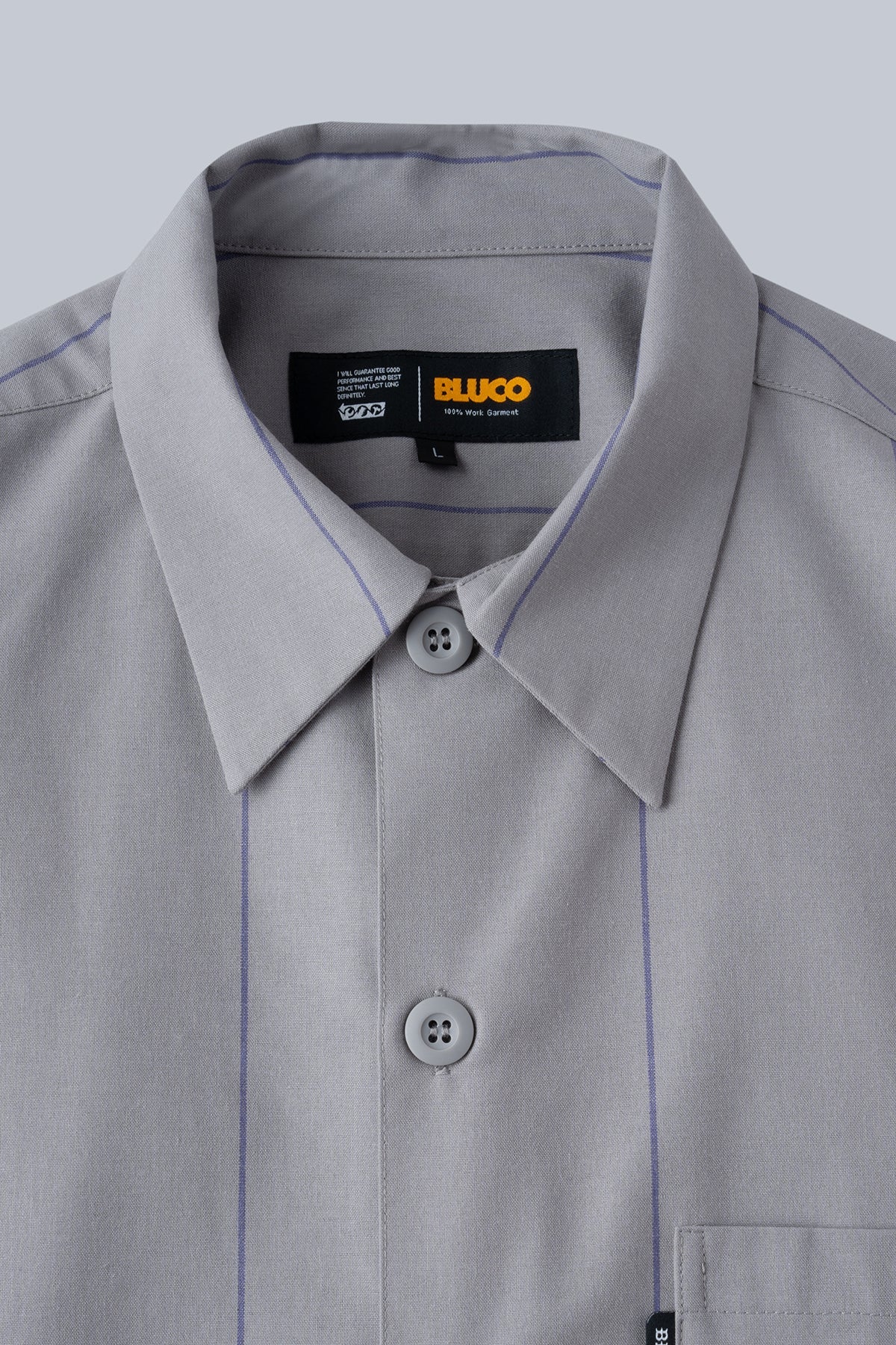 GARAGE STRIPE WORK SHIRT S/S