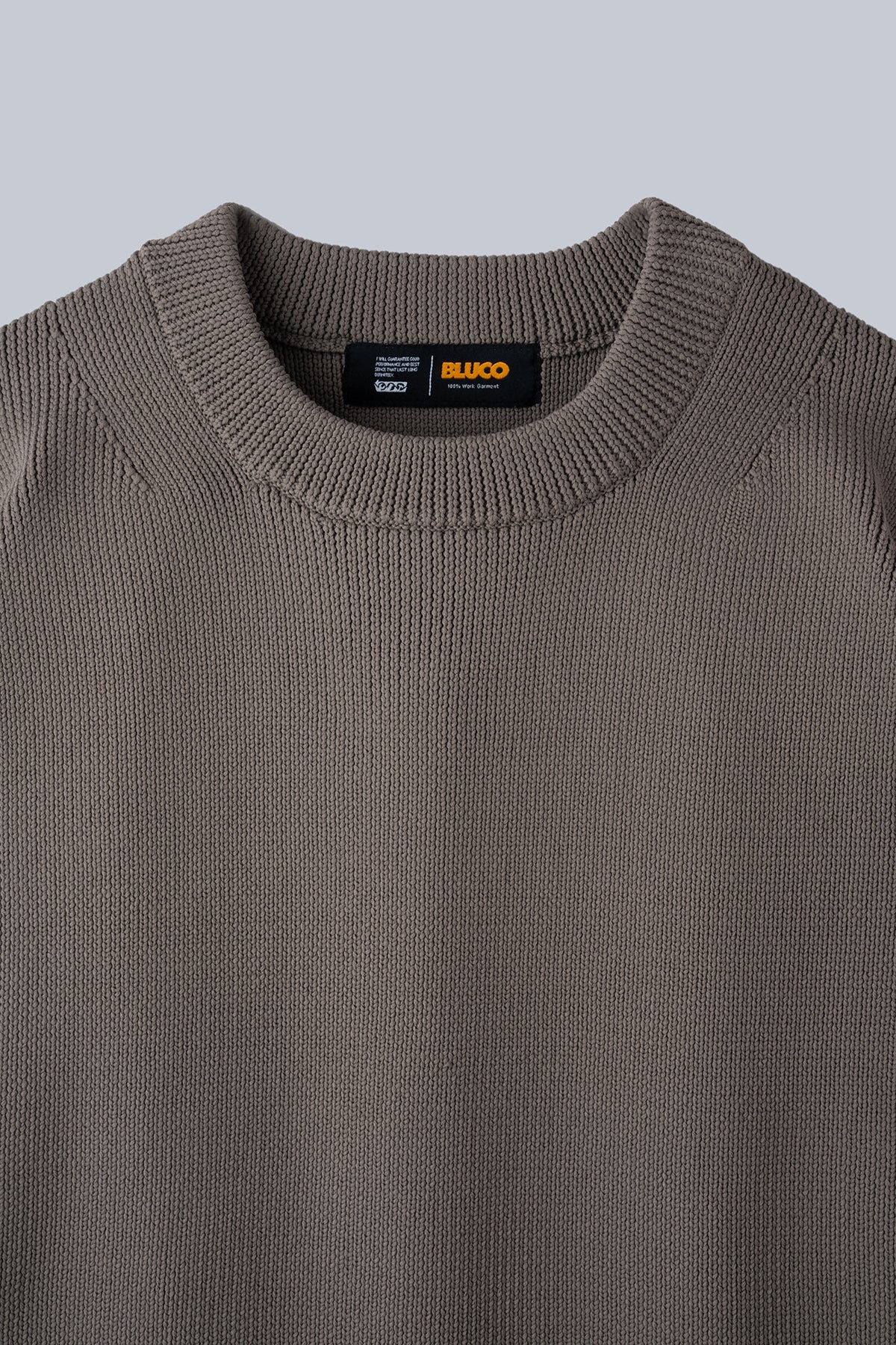 CREW NECK RIB KNIT SWEATER