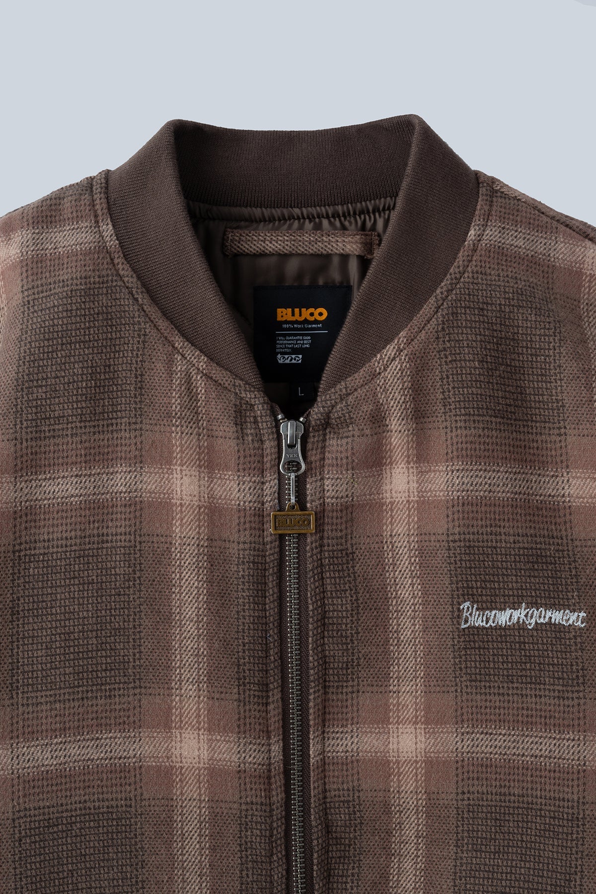 OMBRE CHECK BOMBER JACKET