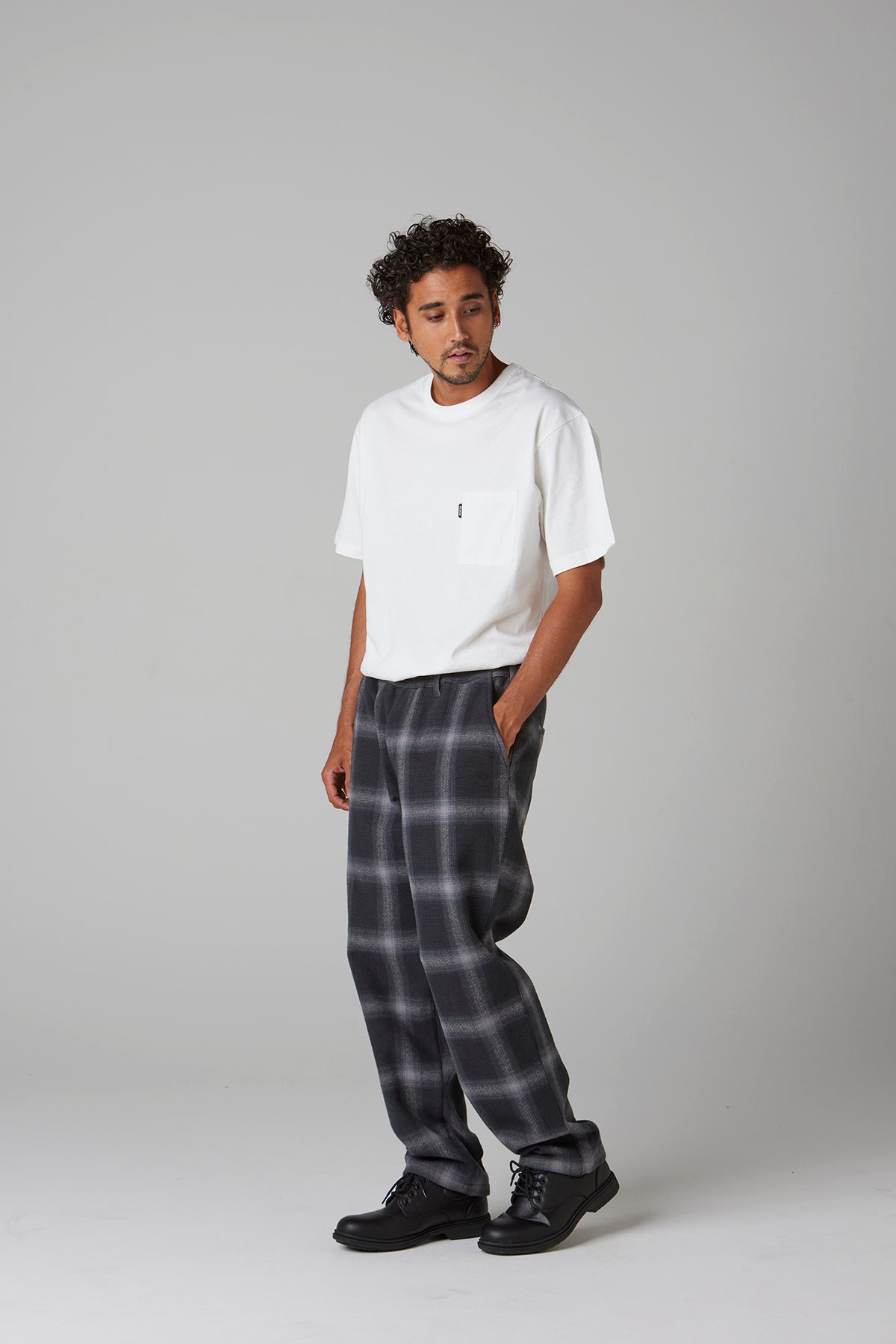 OMBRE CHECK WARM EASY PANTS