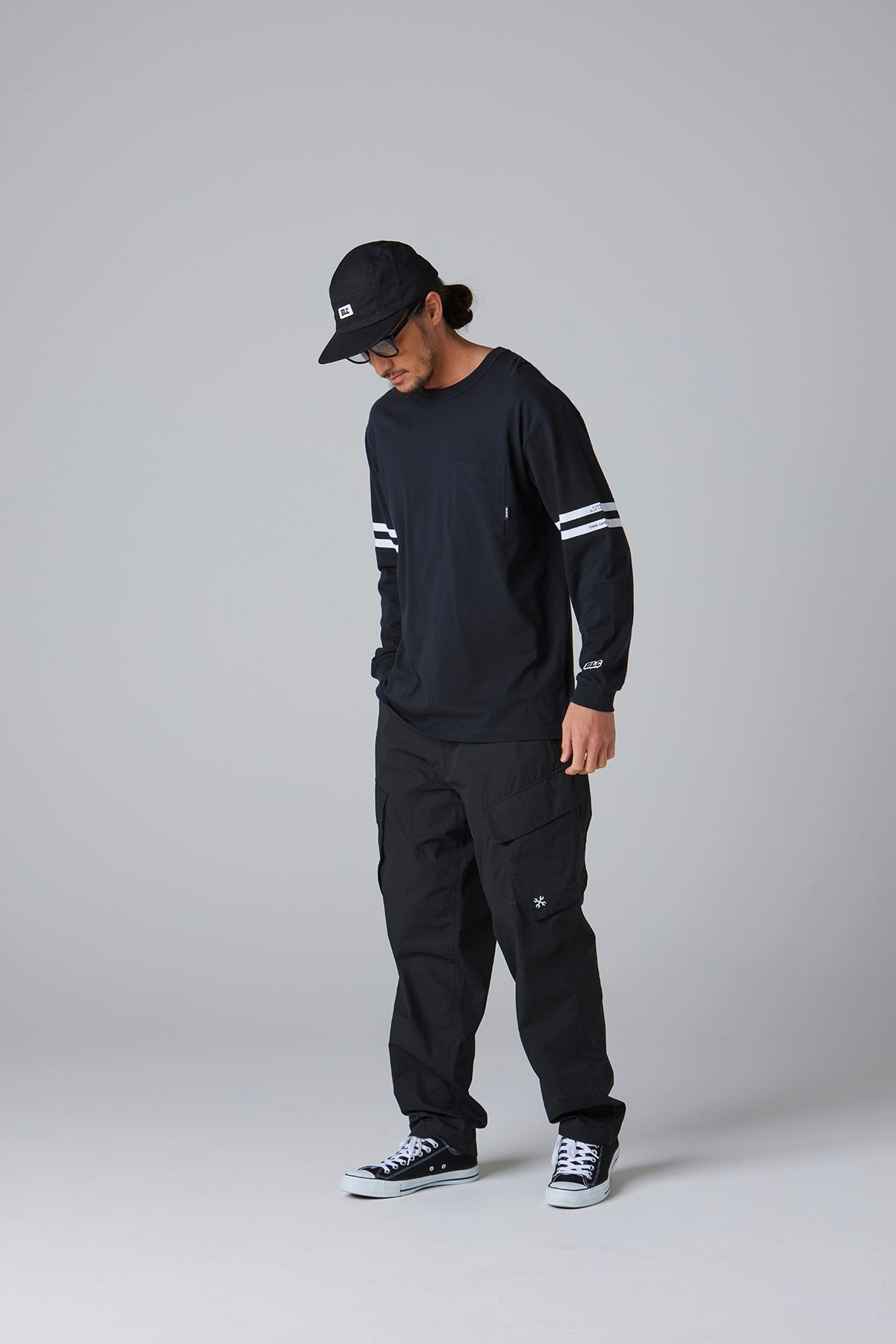 ドライコットン ポケットTシャツ L/S -Line-