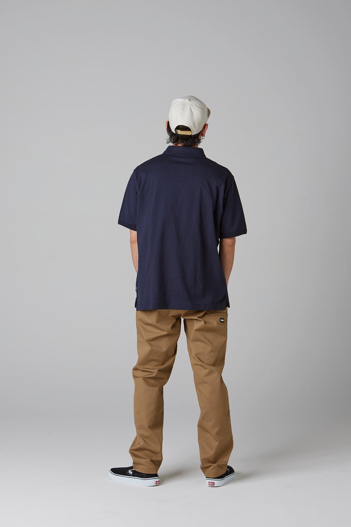 HEAVY DRY COTTON POLO NECK TEE -BWG-