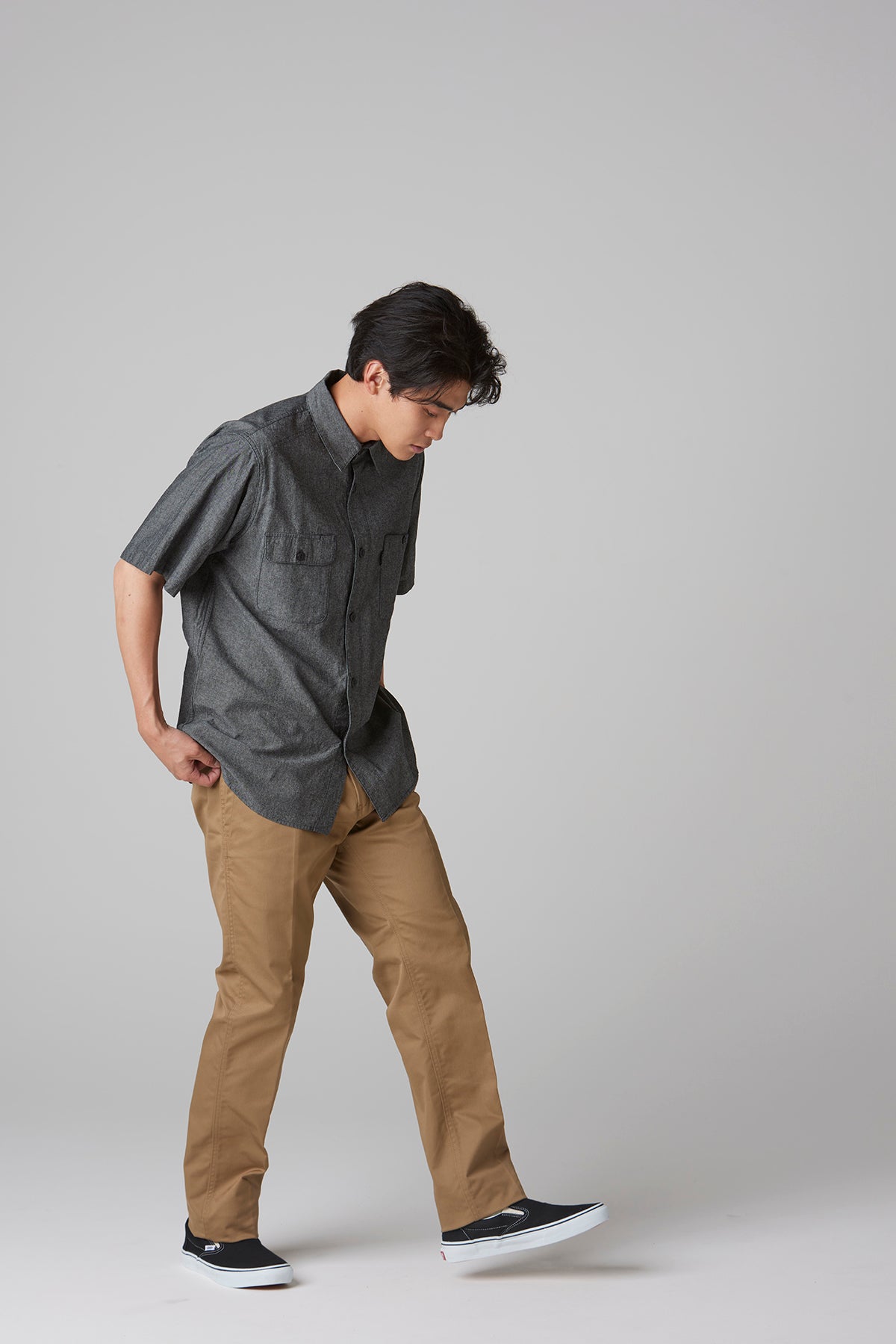 CHAMBRAY WORK SHIRT S/S