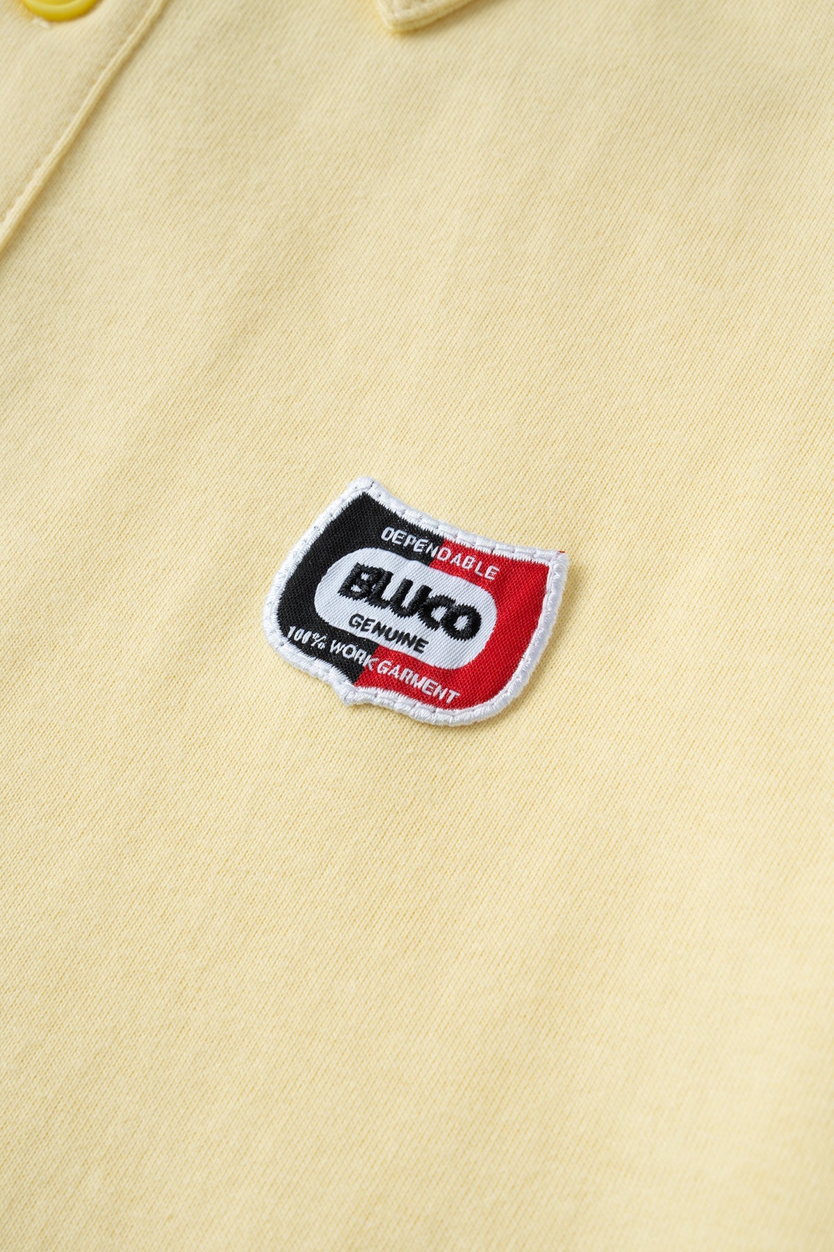 HEAVY DRY COTTON POLO NECK TEE -Champ-