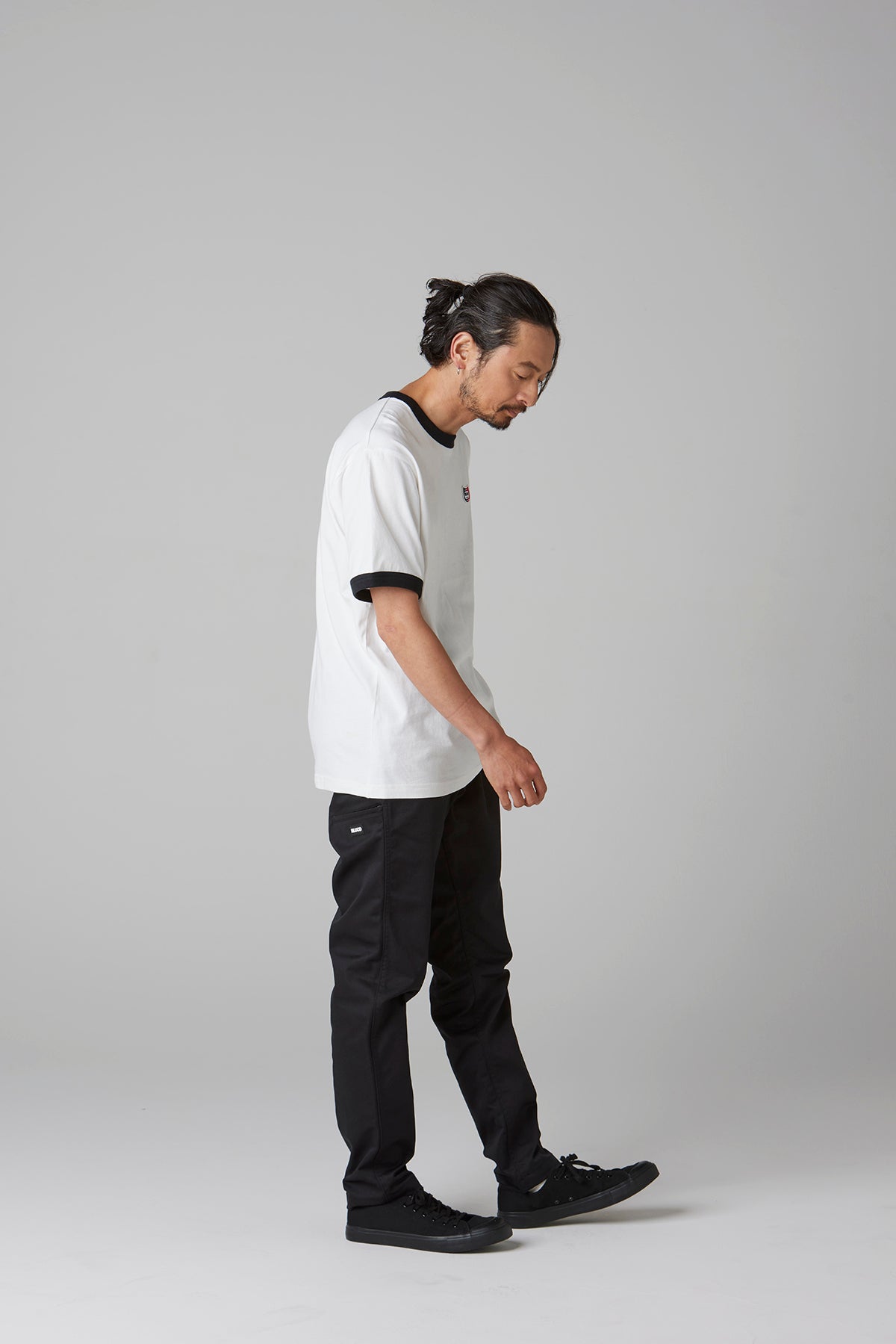 HEAVY DRY COTTON RINGER TEE -Champ-