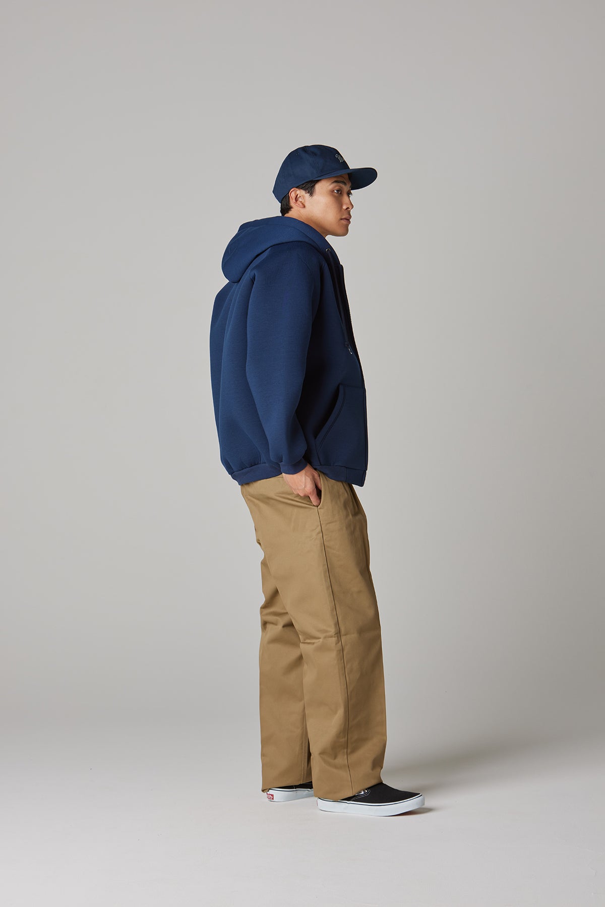 BONDING KNIT ZIP HOODIE