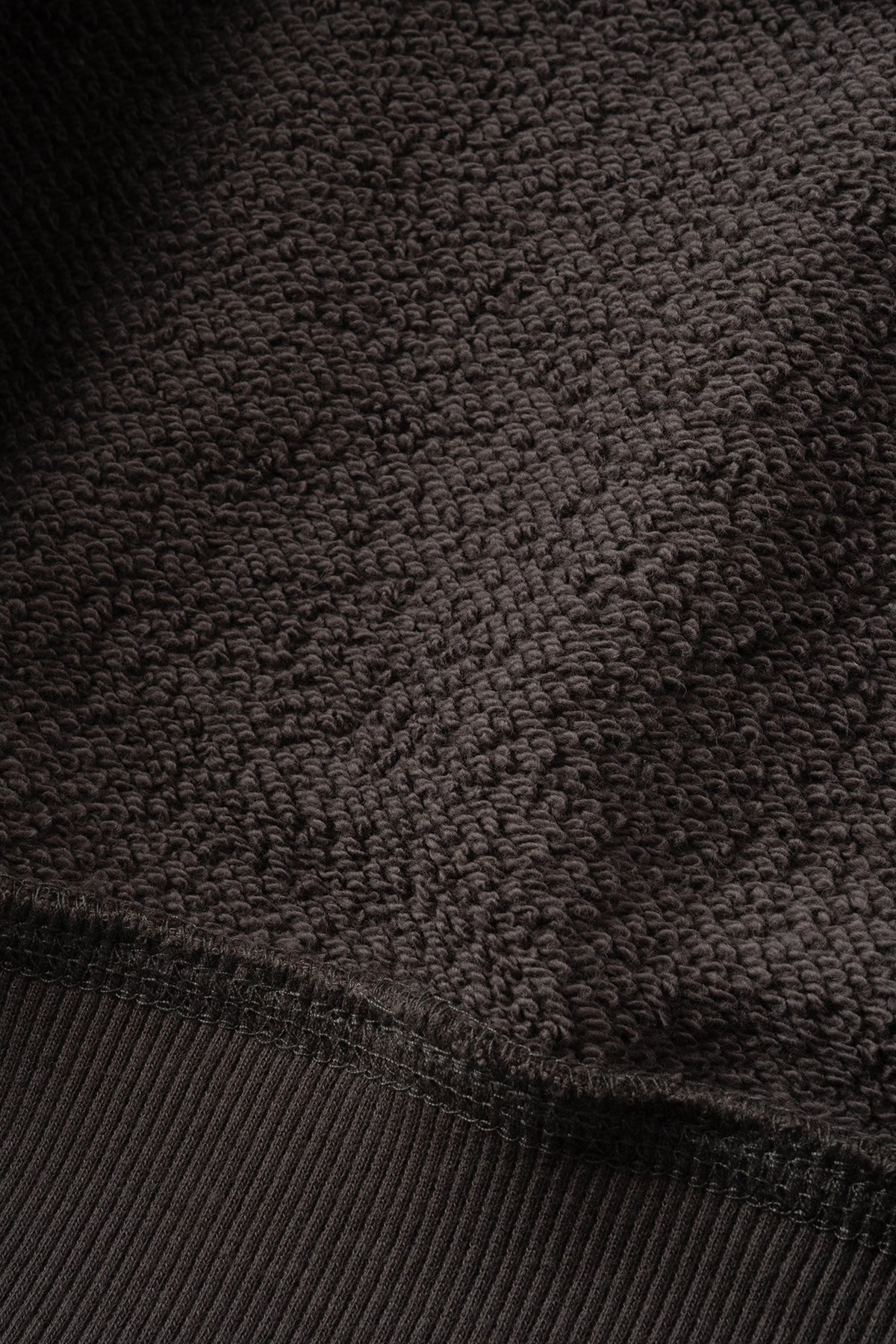 HEAVY PILE HALF ZIP SWEAT HOODIE