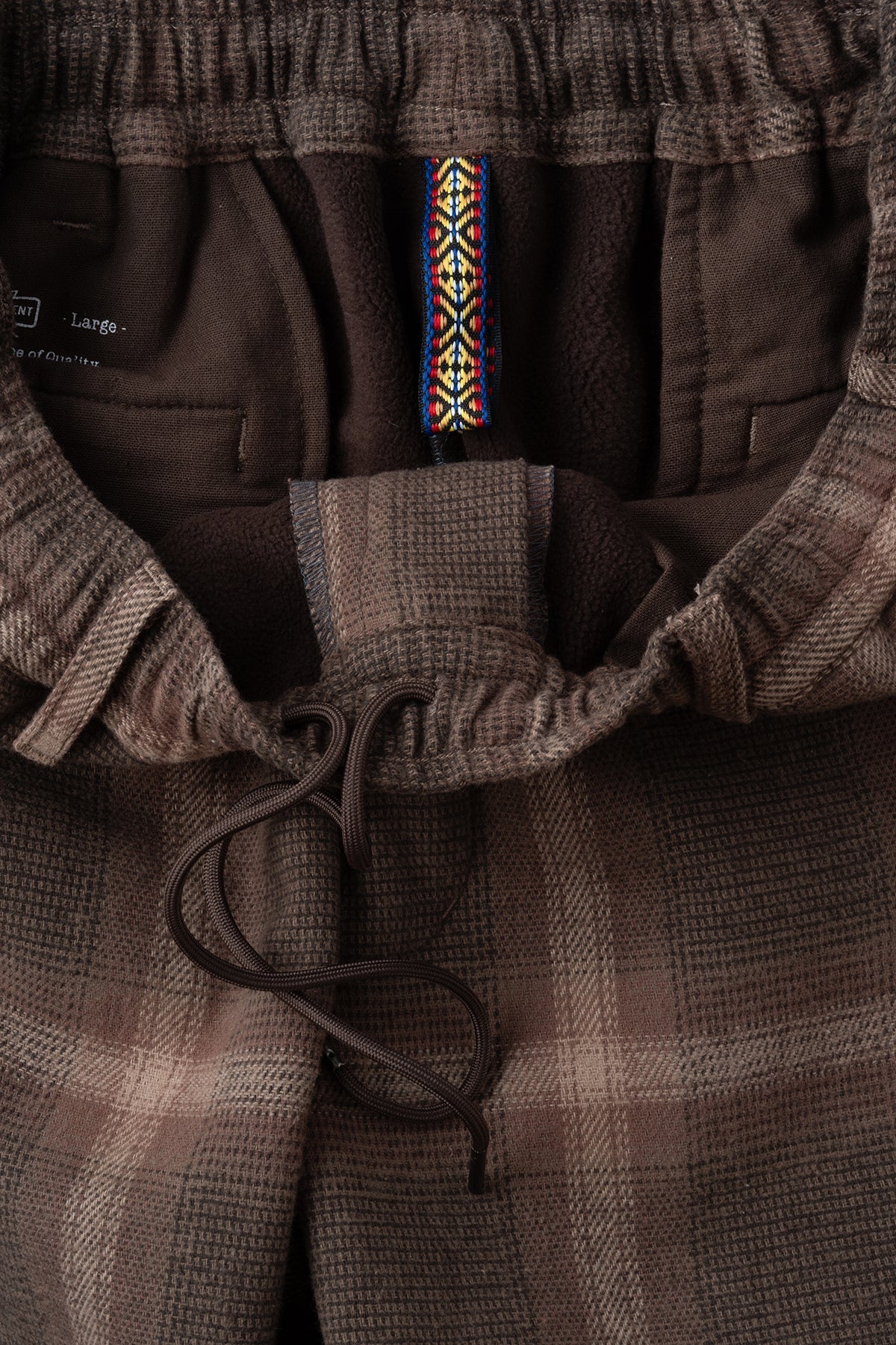 OMBRE CHECK WARM EASY PANTS