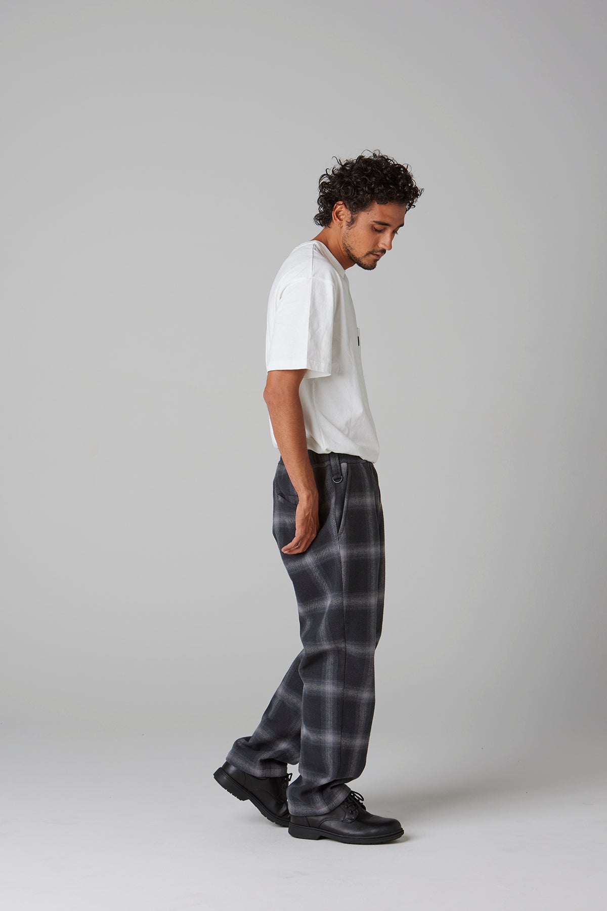 OMBRE CHECK WARM EASY PANTS