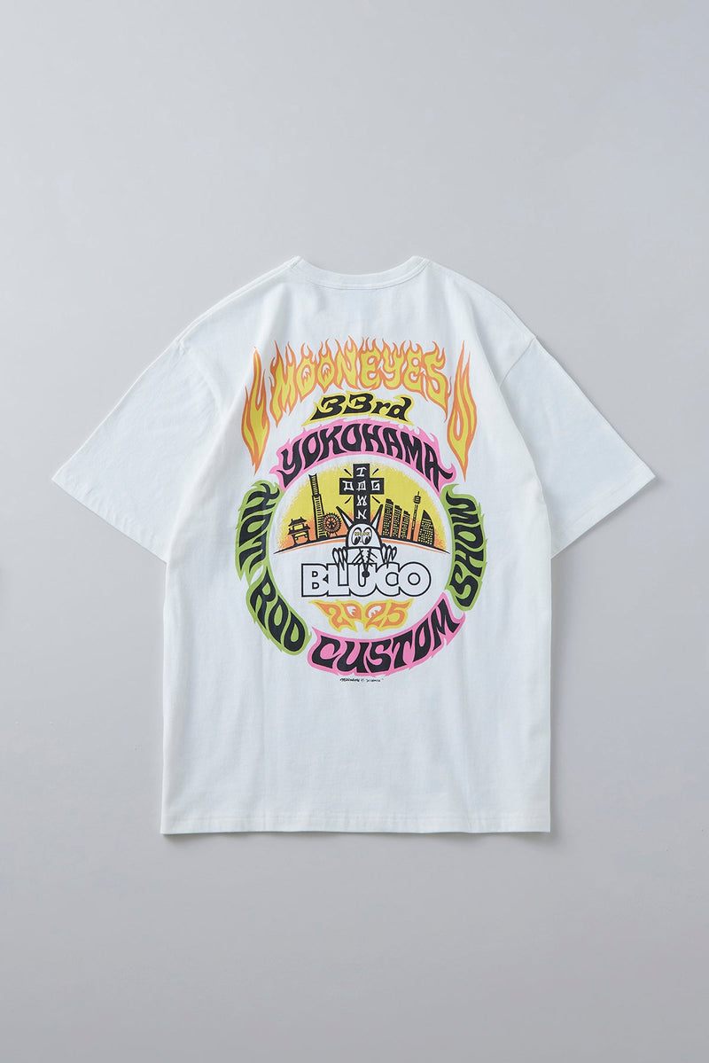 (MOONEYES x DOGTOWN x BLUCO) ポケットTシャツ -Fire-