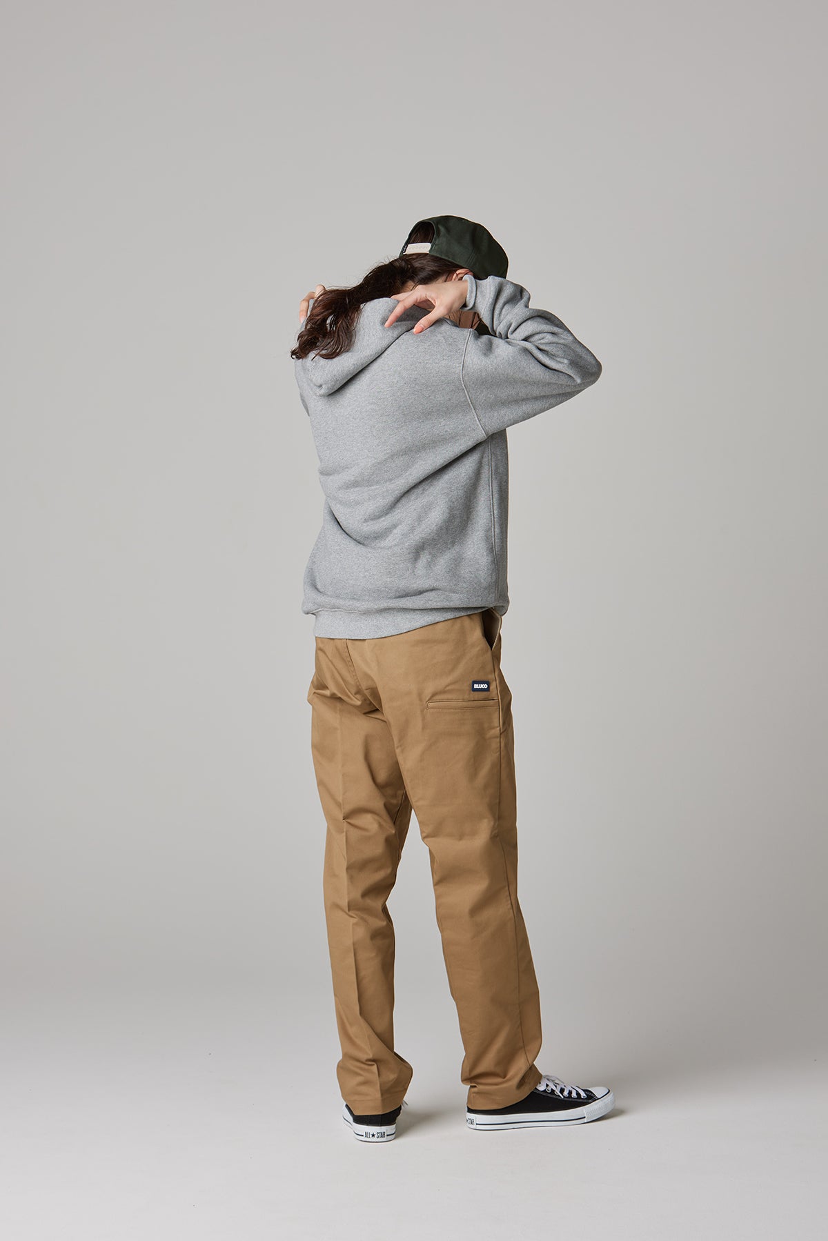 HEAVY PILE  SWEAT HALF ZIP HOODIE -1165-