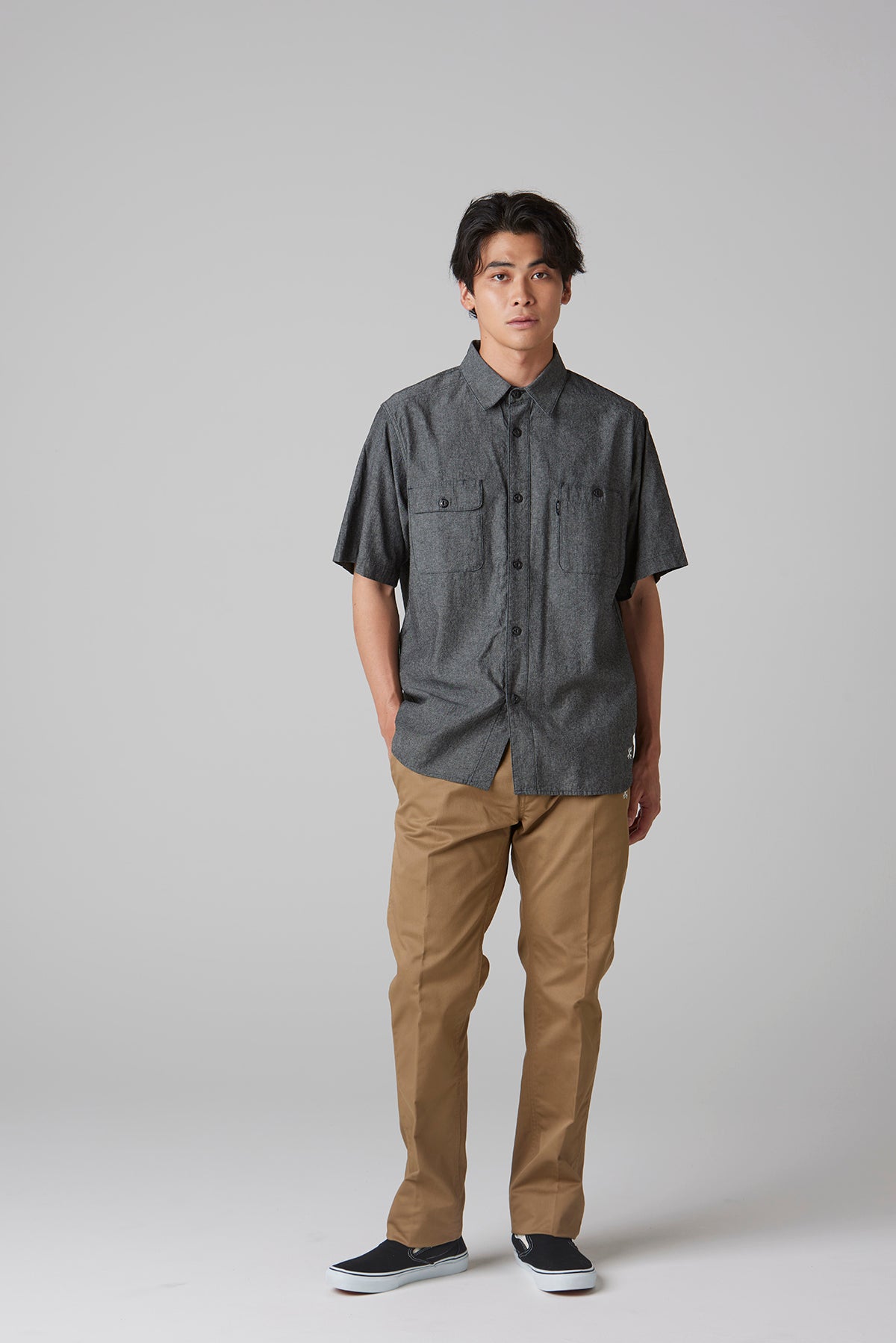 CHAMBRAY WORK SHIRT S/S