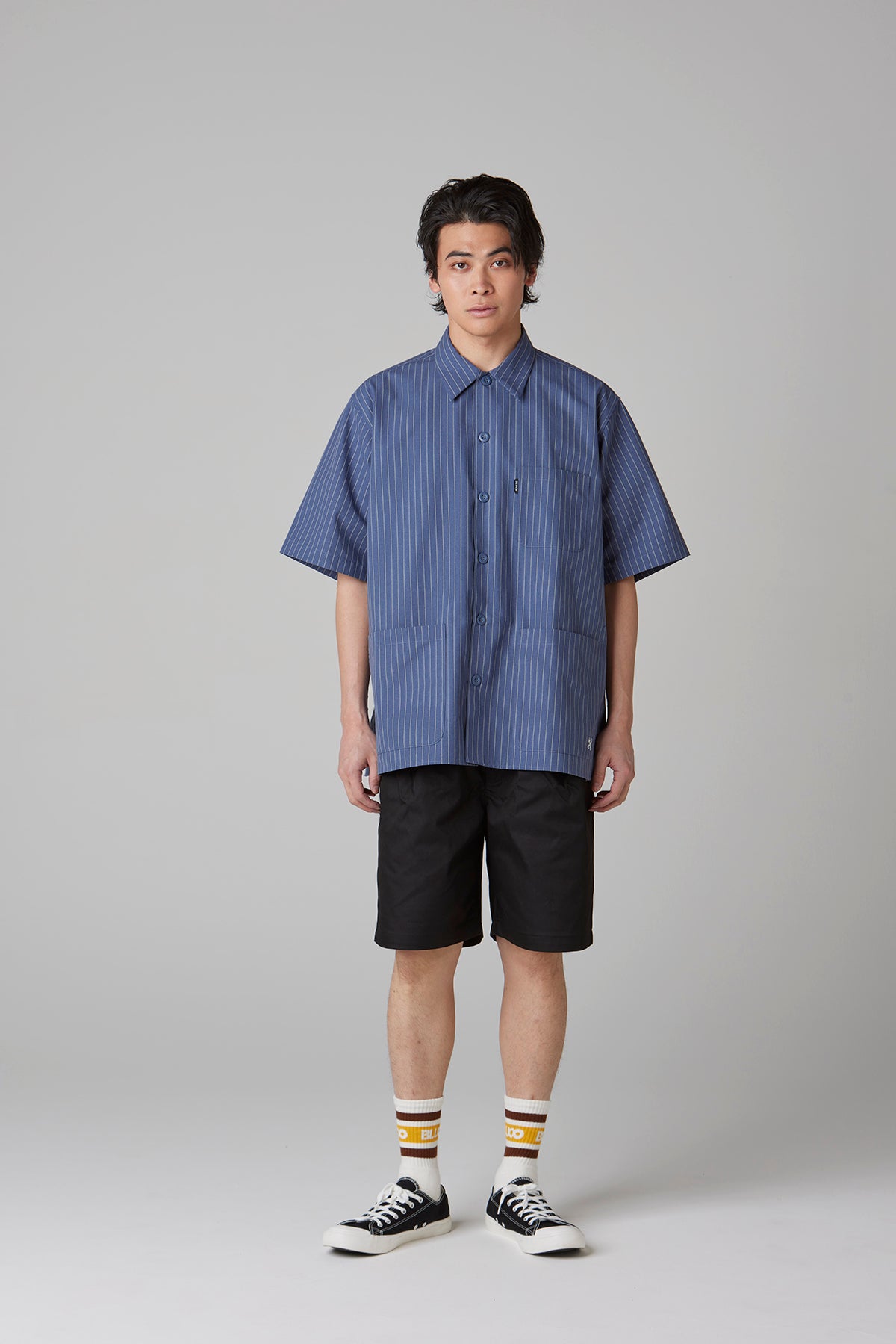 GARAGE STRIPE WORK SHIRT S/S