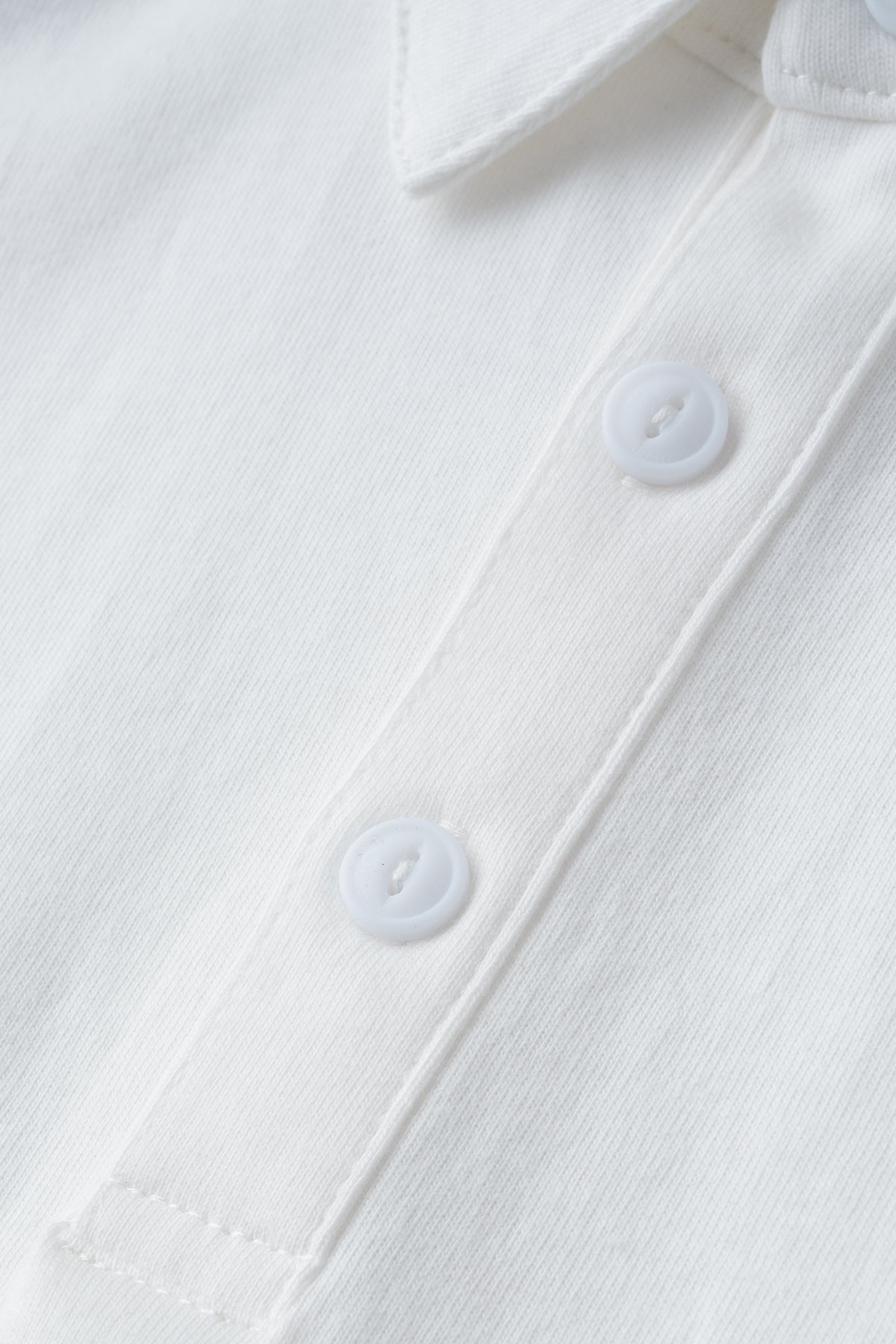 HEAVY DRY COTTON POLO NECK TEE -BWG-