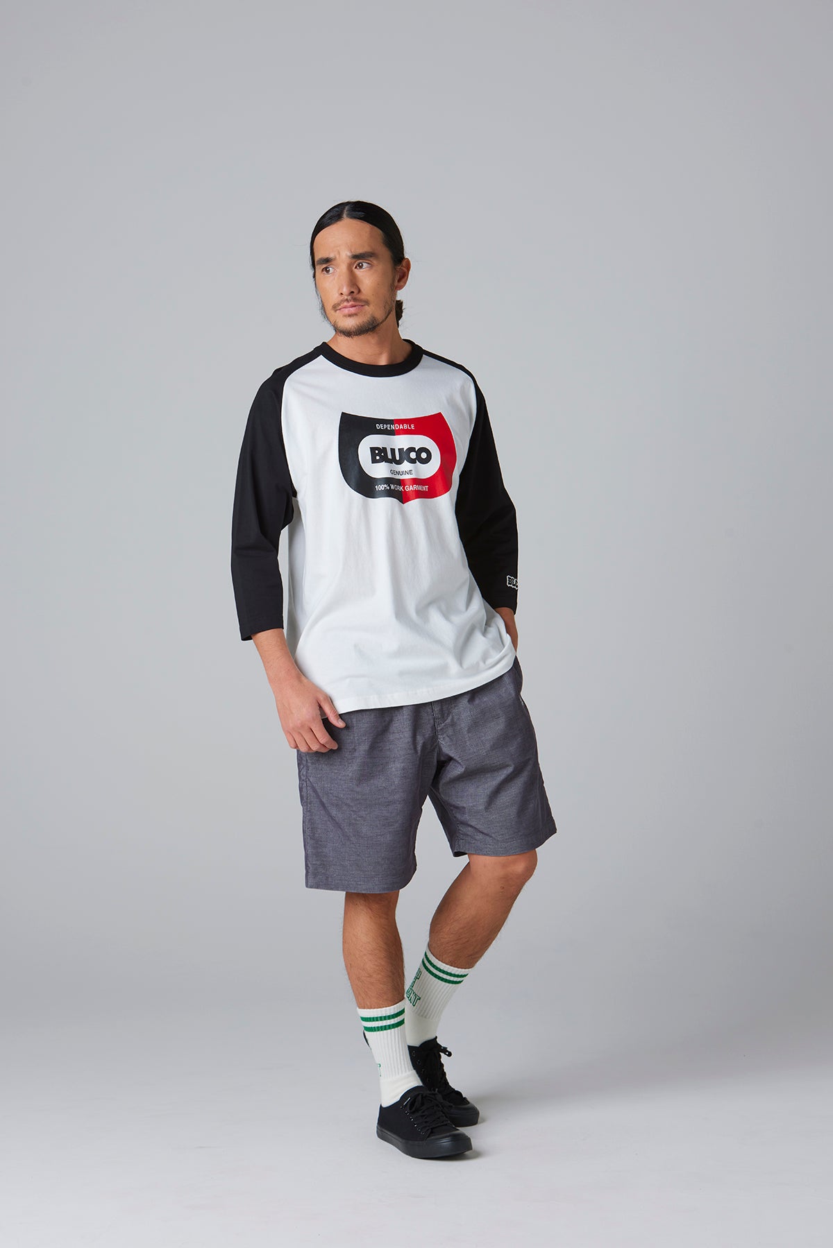 ドライコットン ラグラン3/4スリーブ Tシャツ -Champ-