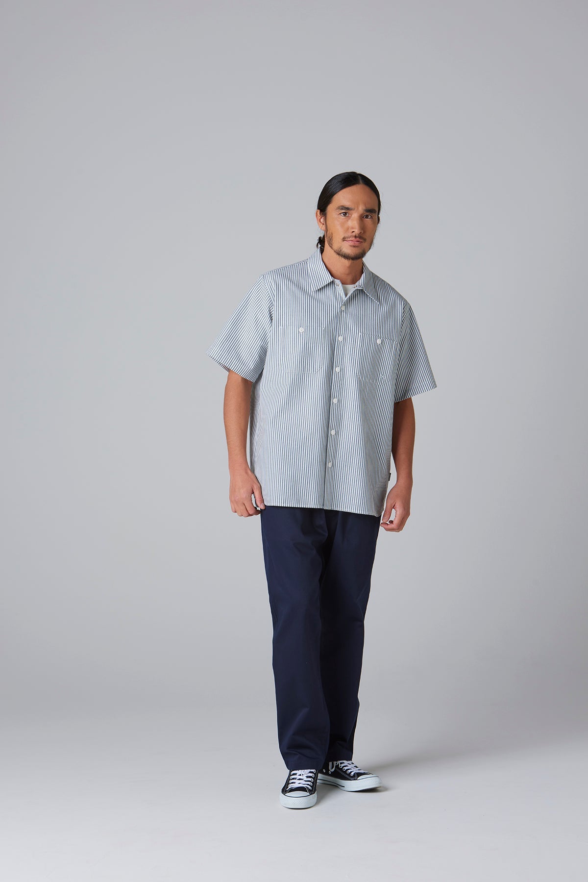 スタンダードワークシャツ S/S -Stripe-