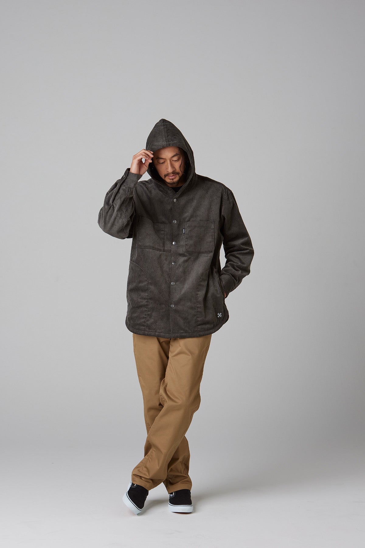 CORDUROY HOODED SHIRT