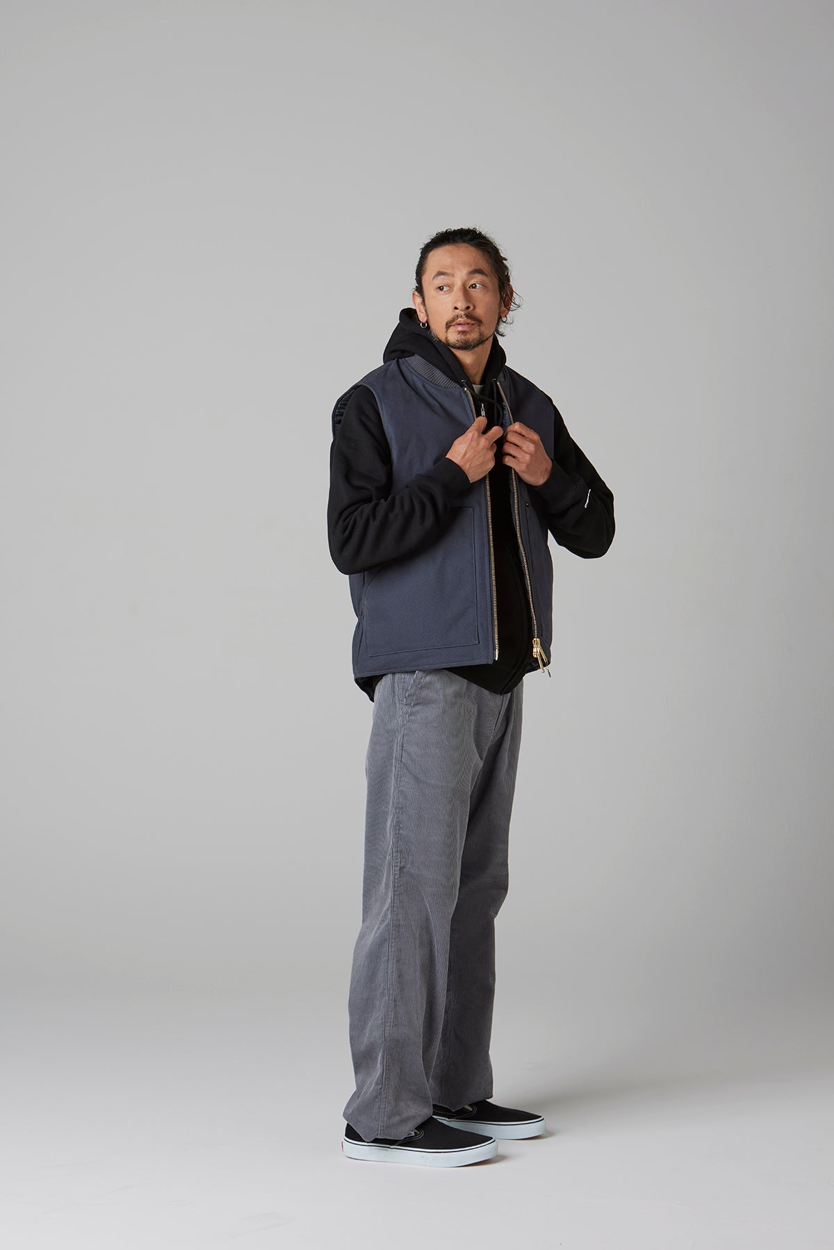 RIB COLLAR DUCK VEST