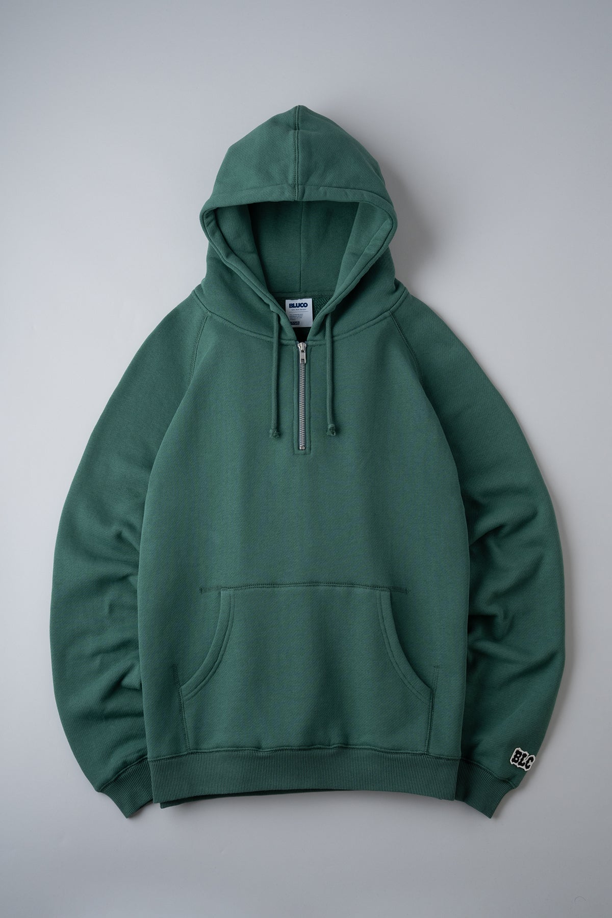 HEAVY PILE HALF ZIP SWEAT HOODIE