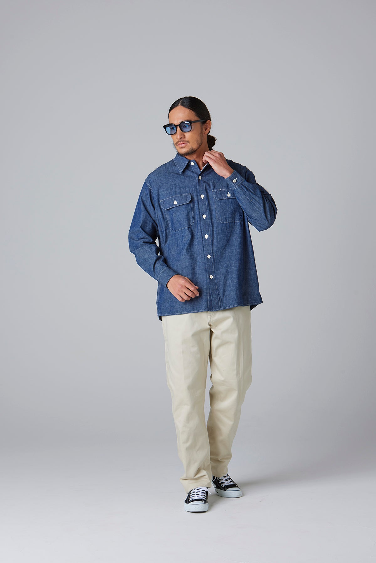 シャンブレーワークシャツ L/S