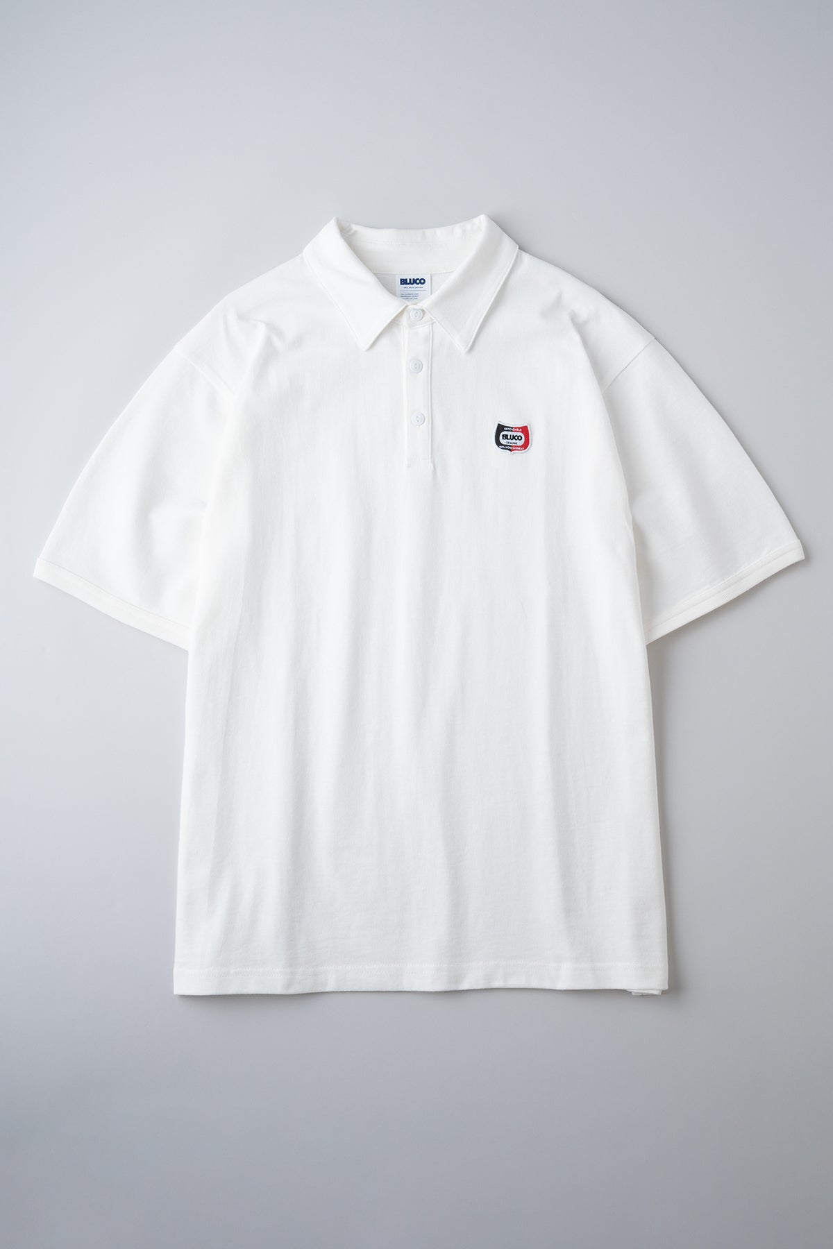 HEAVY DRY COTTON POLO NECK TEE -Champ-