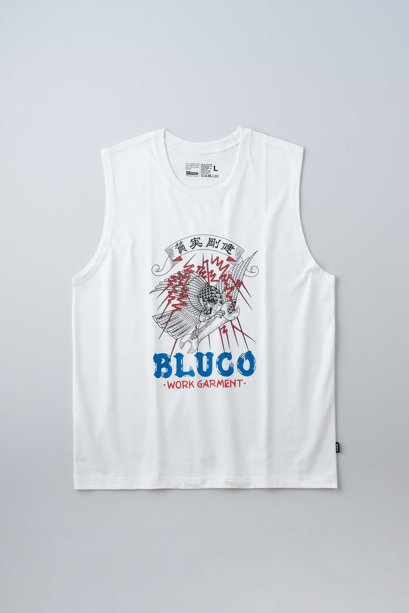 ノースリーブ プリントTシャツ -遊鷹-