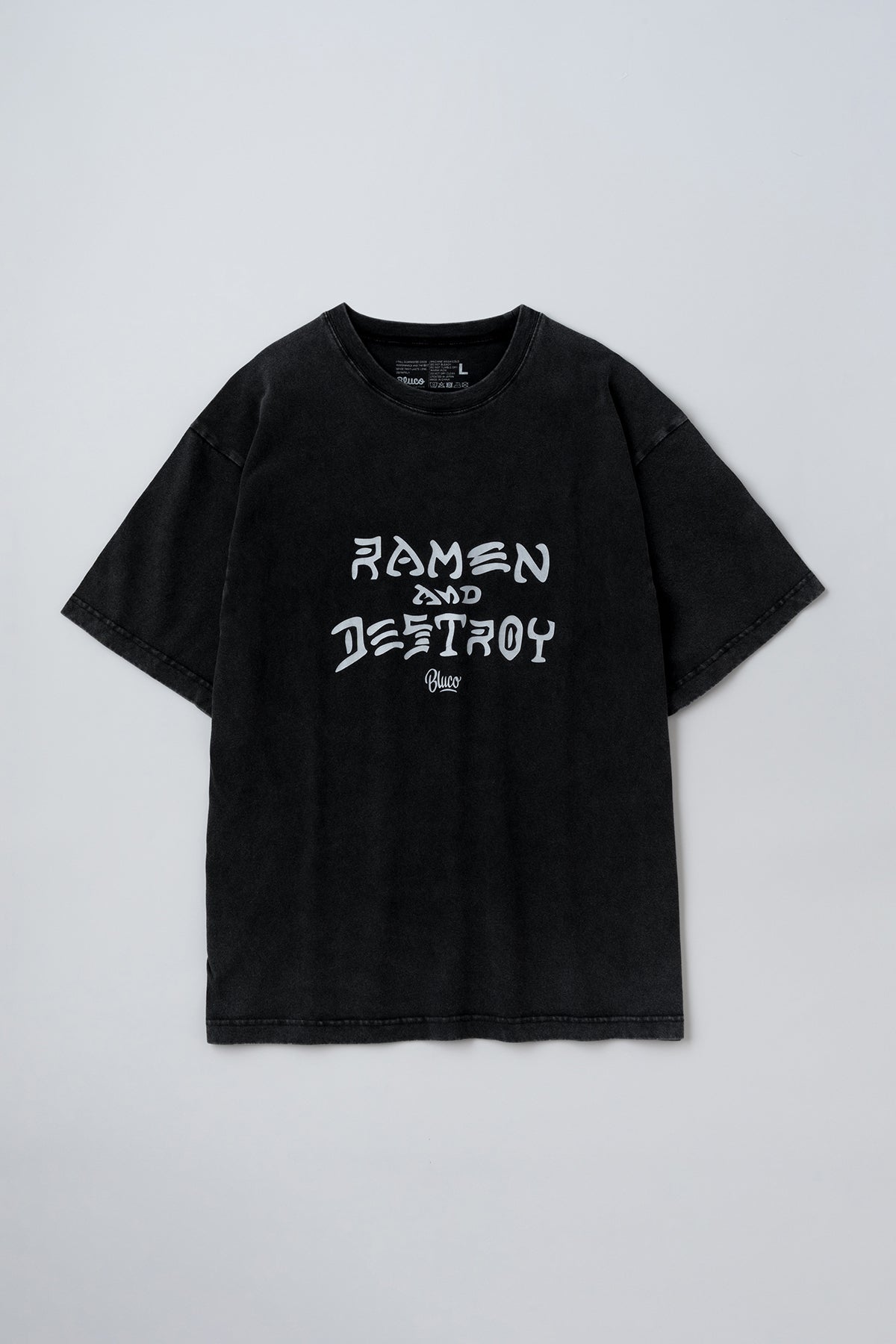 (RAMEN&DESTROY×BLUCO) ピグメントオーバーTシャツ
