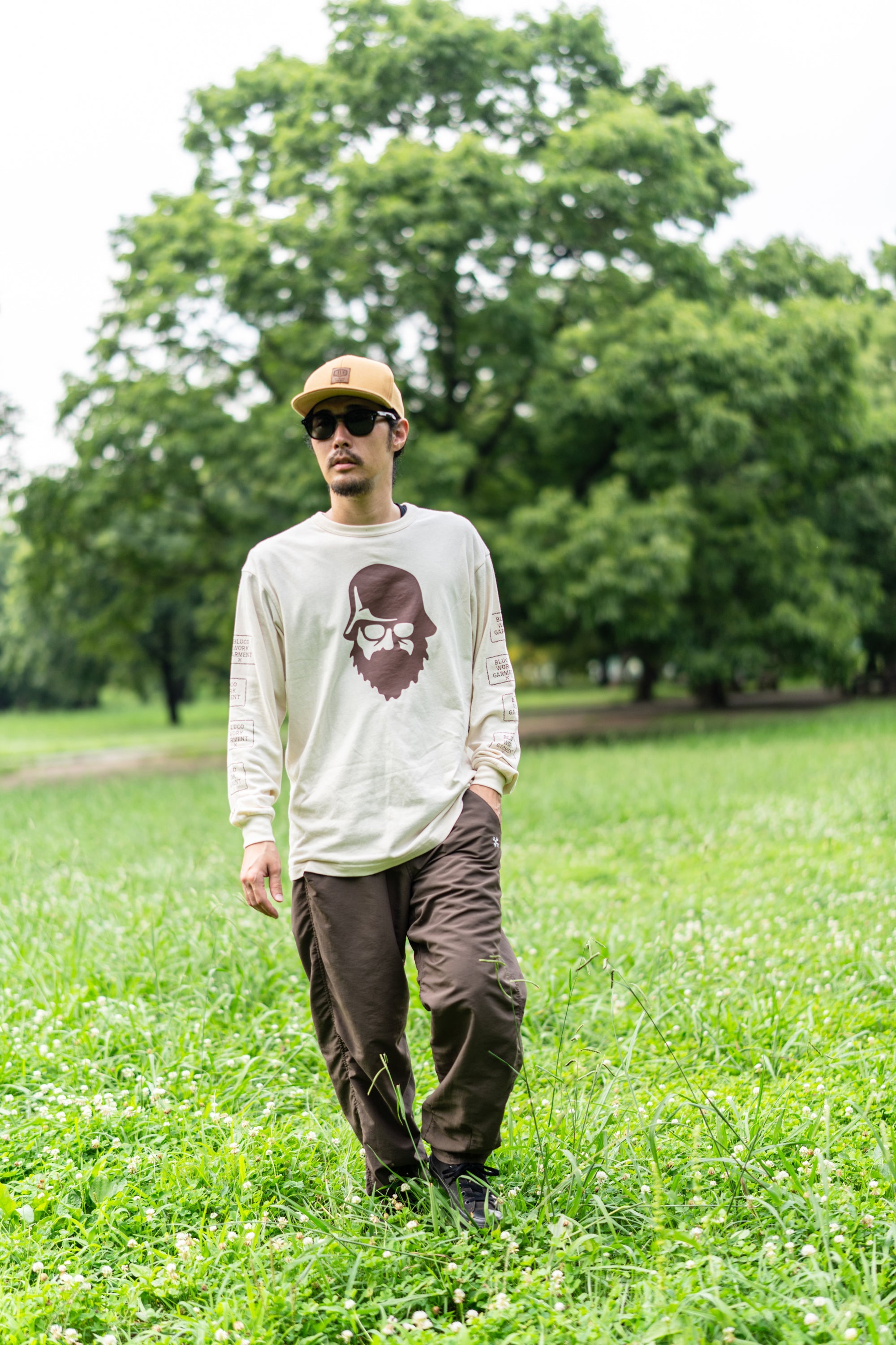 プリント L/S Tシャツ -Mr-