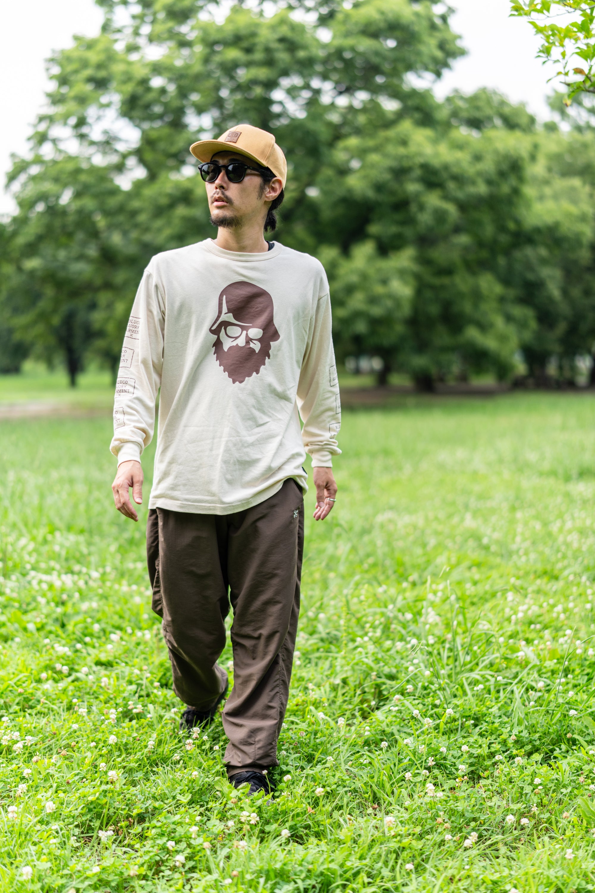 プリント L/S Tシャツ -Mr-