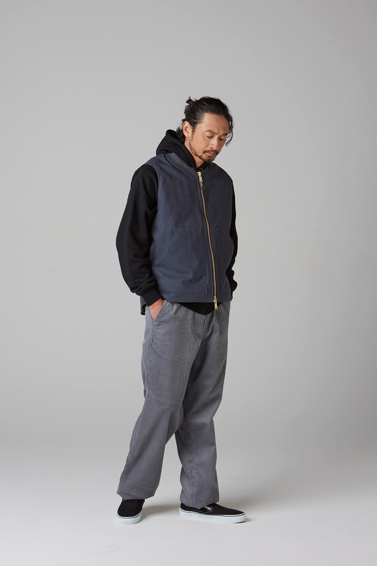 RIB COLLAR DUCK VEST