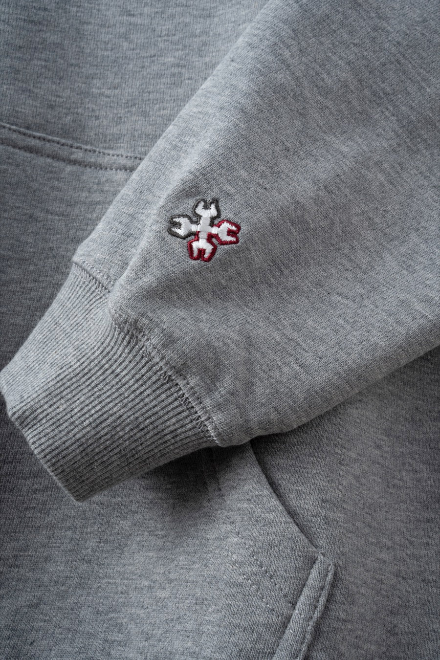 LIGHT PILE SWEAT HOODIE -EMB-